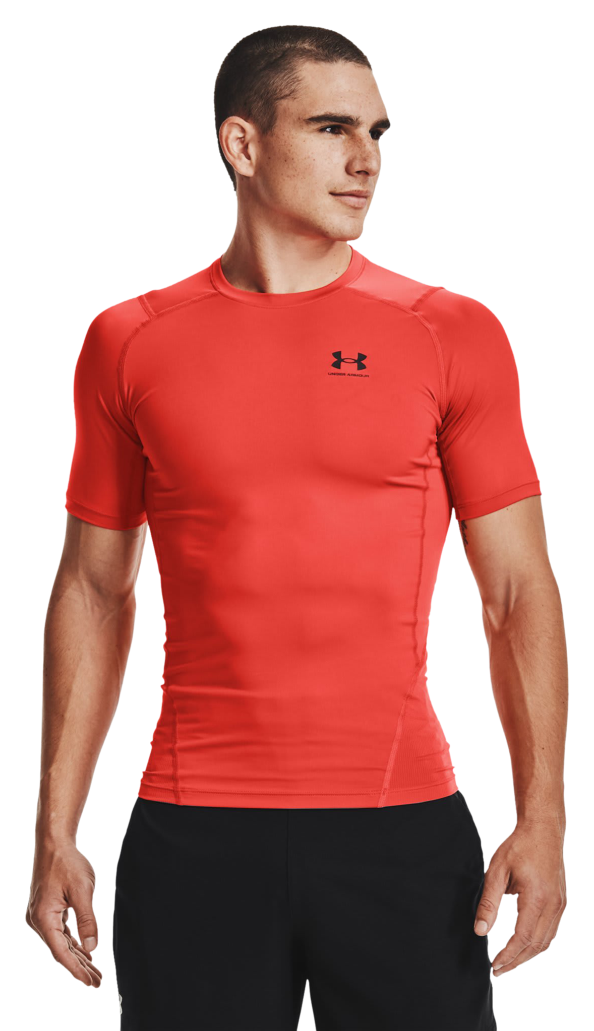 Image of Under Armour HeatGear Short-Sleeve T-Shirt for Men - Dark Orange - L