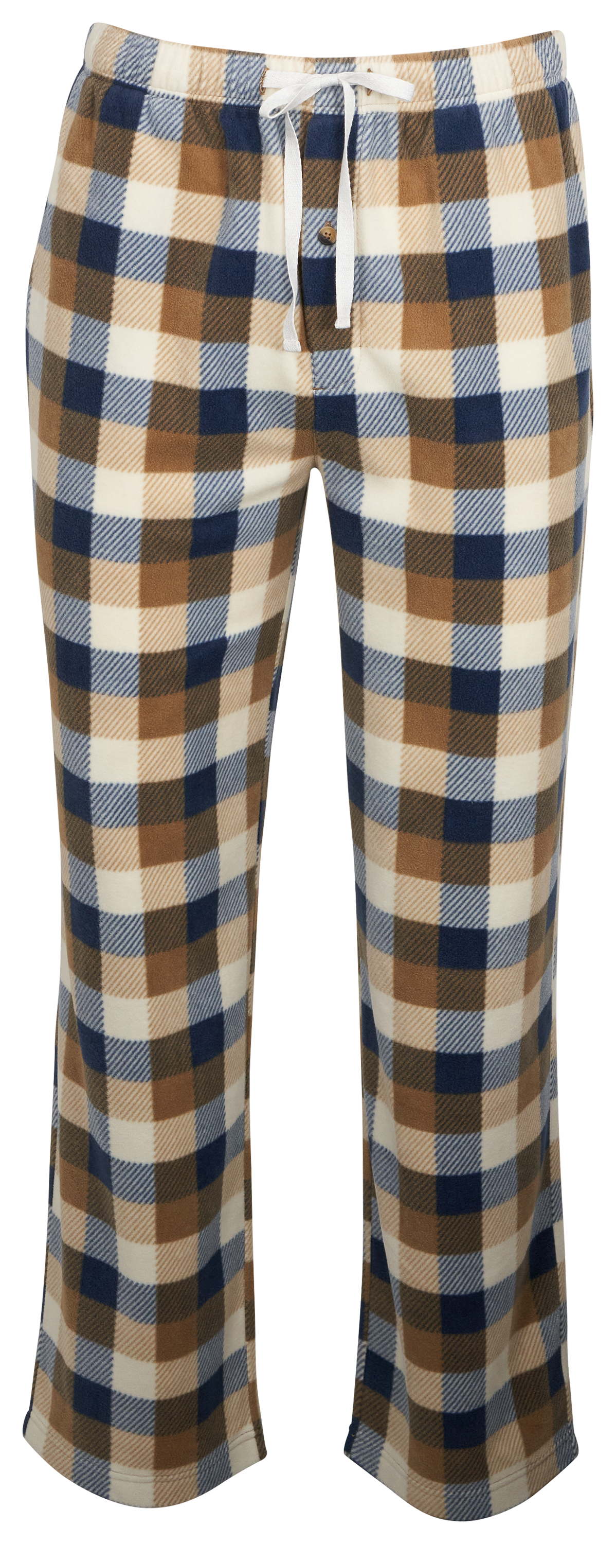 Image of RedHead Fleece Lounge Pants for Men - Khaki/Navy Buffalo - M