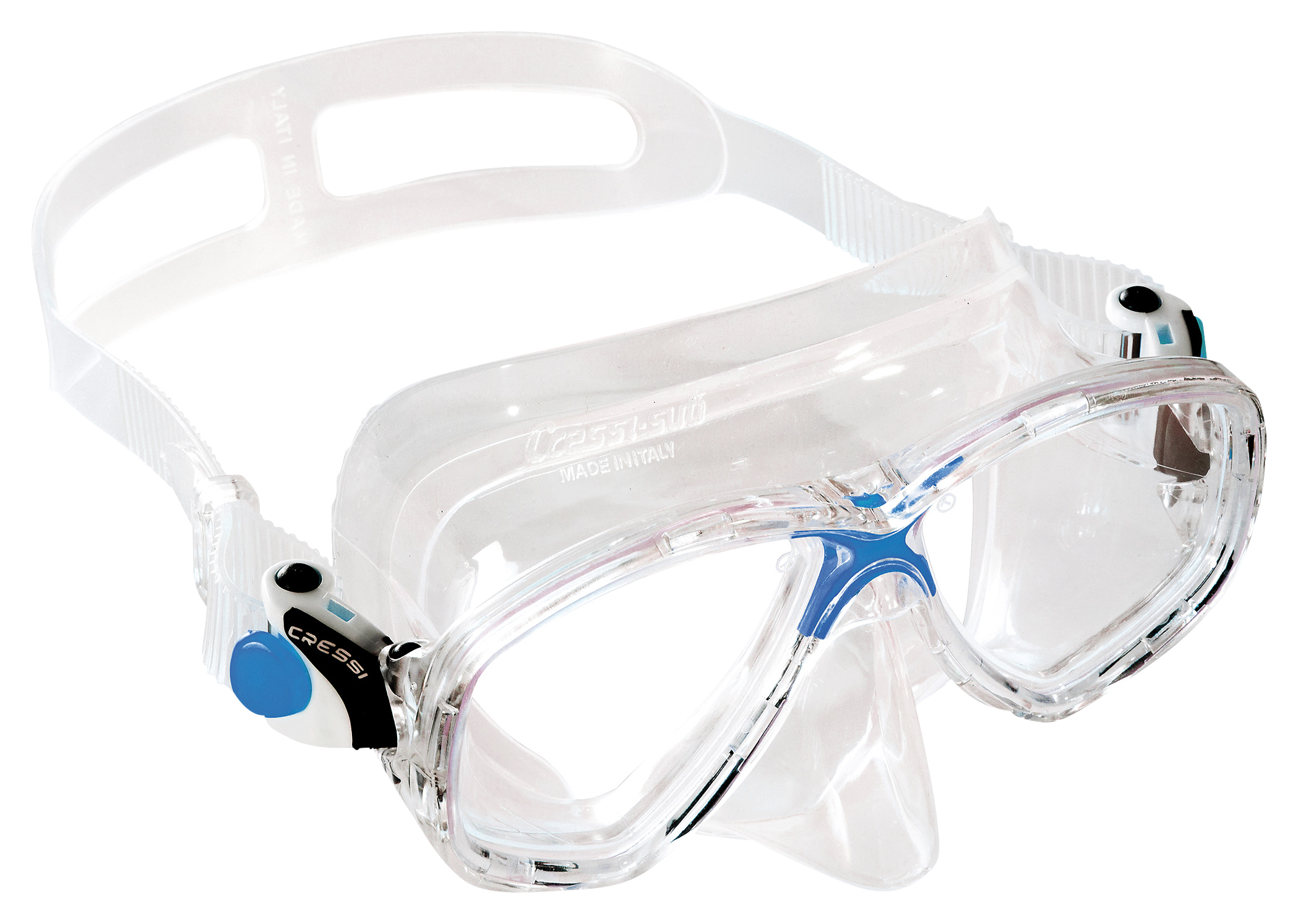 Image of Cressi Marea Scuba Diving and Snorkeling Mask - Blue/Clear