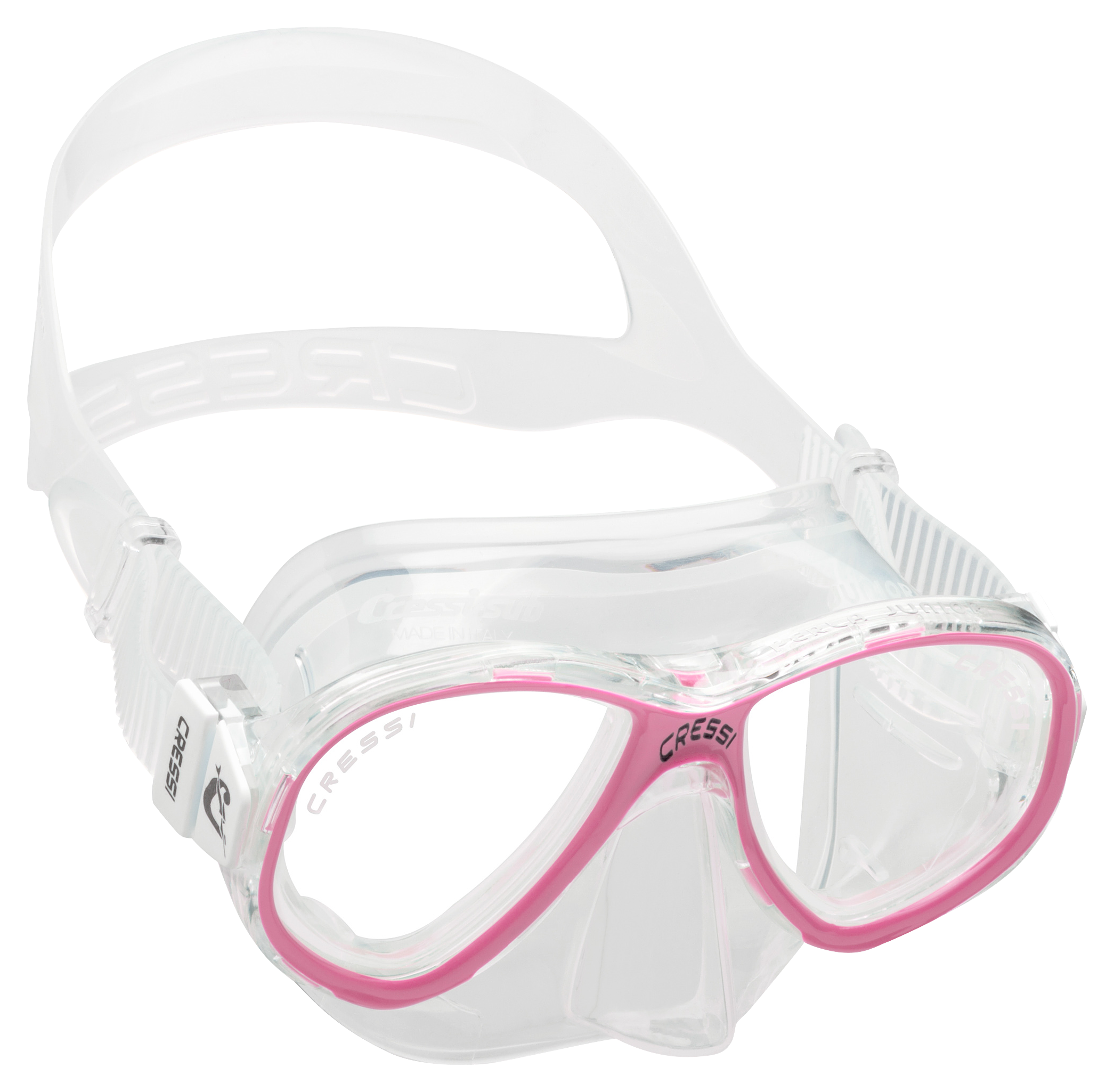 Image of Cressi Perla Junior Scuba Diving and Snorkeling Mask - Clear/Pink