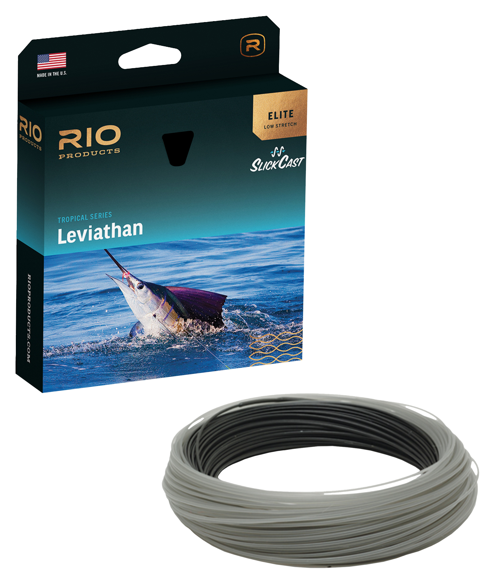 Rio Elite Leviathan Sink/Sink Tip Fly Line - Black/Trans Gray - 250 gr - 7/8