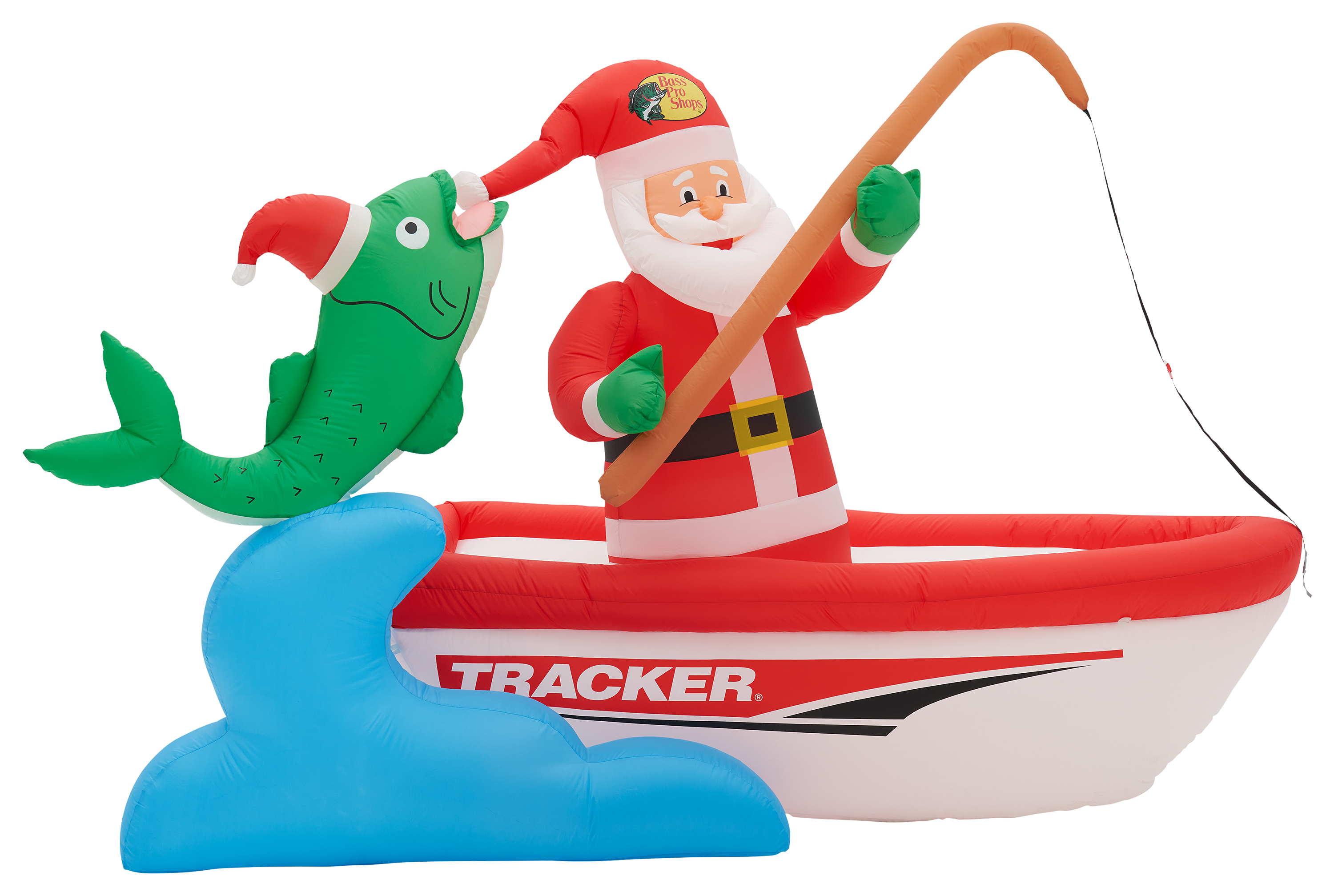 Image of Bass Pro Shops Fishing Santa with Prism Lights