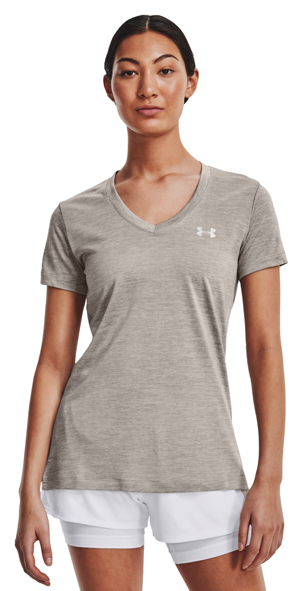 Image of Under Armour Tech Twist Short-Sleeve V-Neck T-Shirt for Ladies