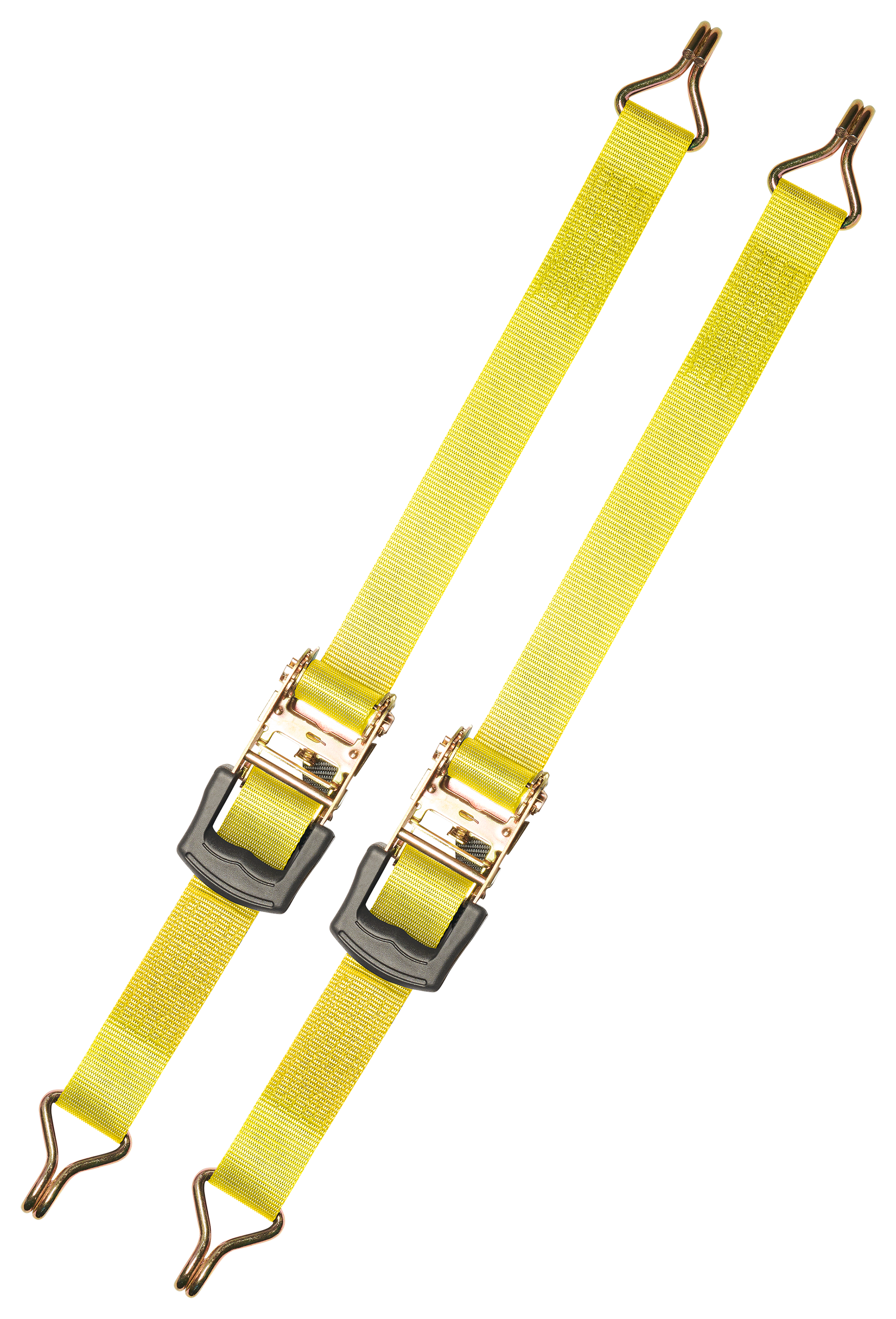 BASS PRO SHOPS TrailGear Ratchet Strap Tie-Downs with J-Hooks 2-Pack