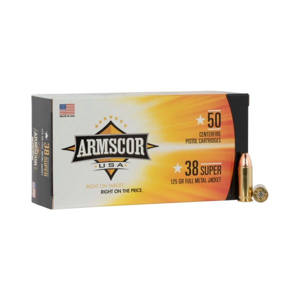 Armscor Centerfire Handgun Ammo - 38 Super - 50 Rounds
