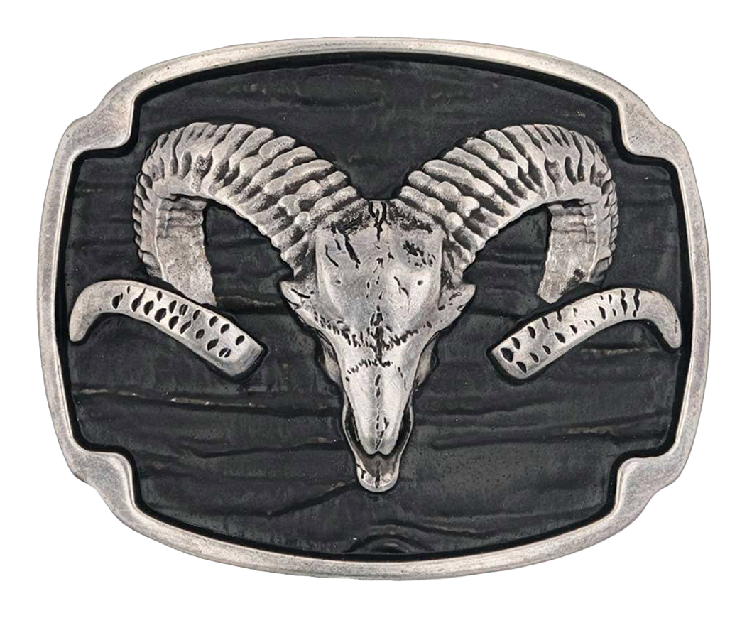 Image of Montana Silversmiths Rocky Mountain Bighorn Sheep Attitude Belt Buckle