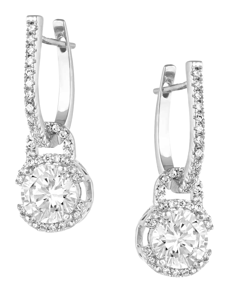 Image of Montana Silversmiths Lock and Key Crystal Earrings