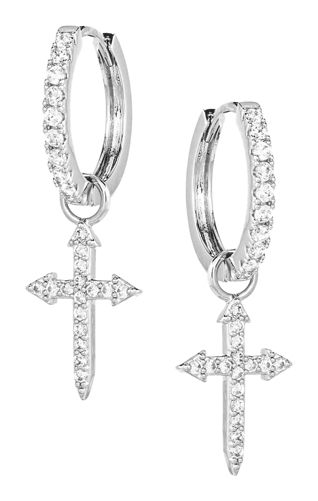 Image of Montana Silversmiths Crystal Devotion Cross Earrings