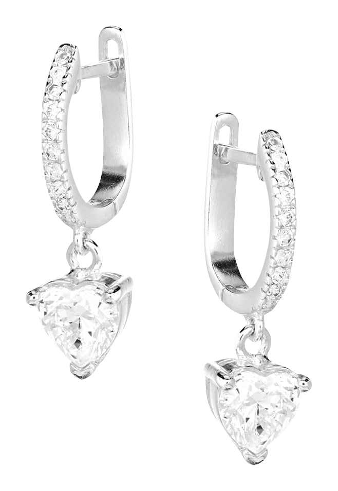 Image of Montana Silversmiths Charmed by You Crystal Heart Earrings