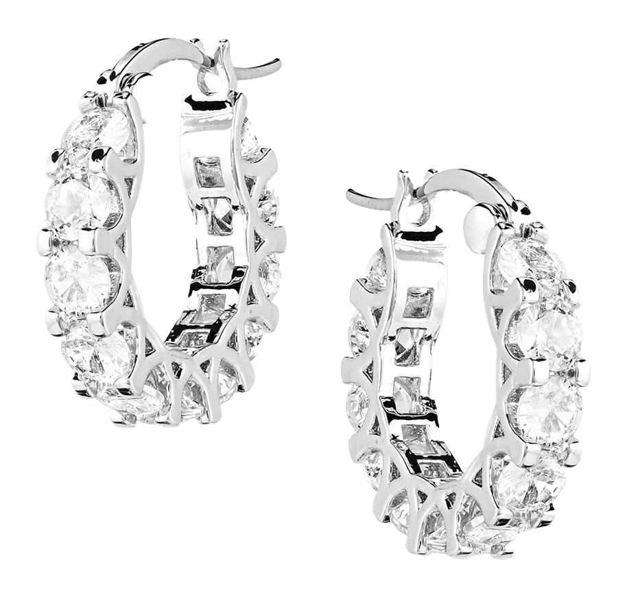 Image of Montana Silversmiths Dazzling Delight Crystal Hoop Earrings