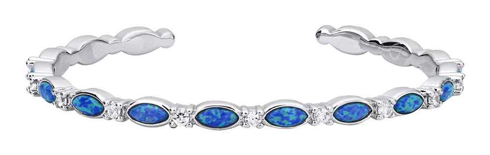 Image of Montana Silversmiths Moonlit Night Crystal Opal Cuff Bracelet