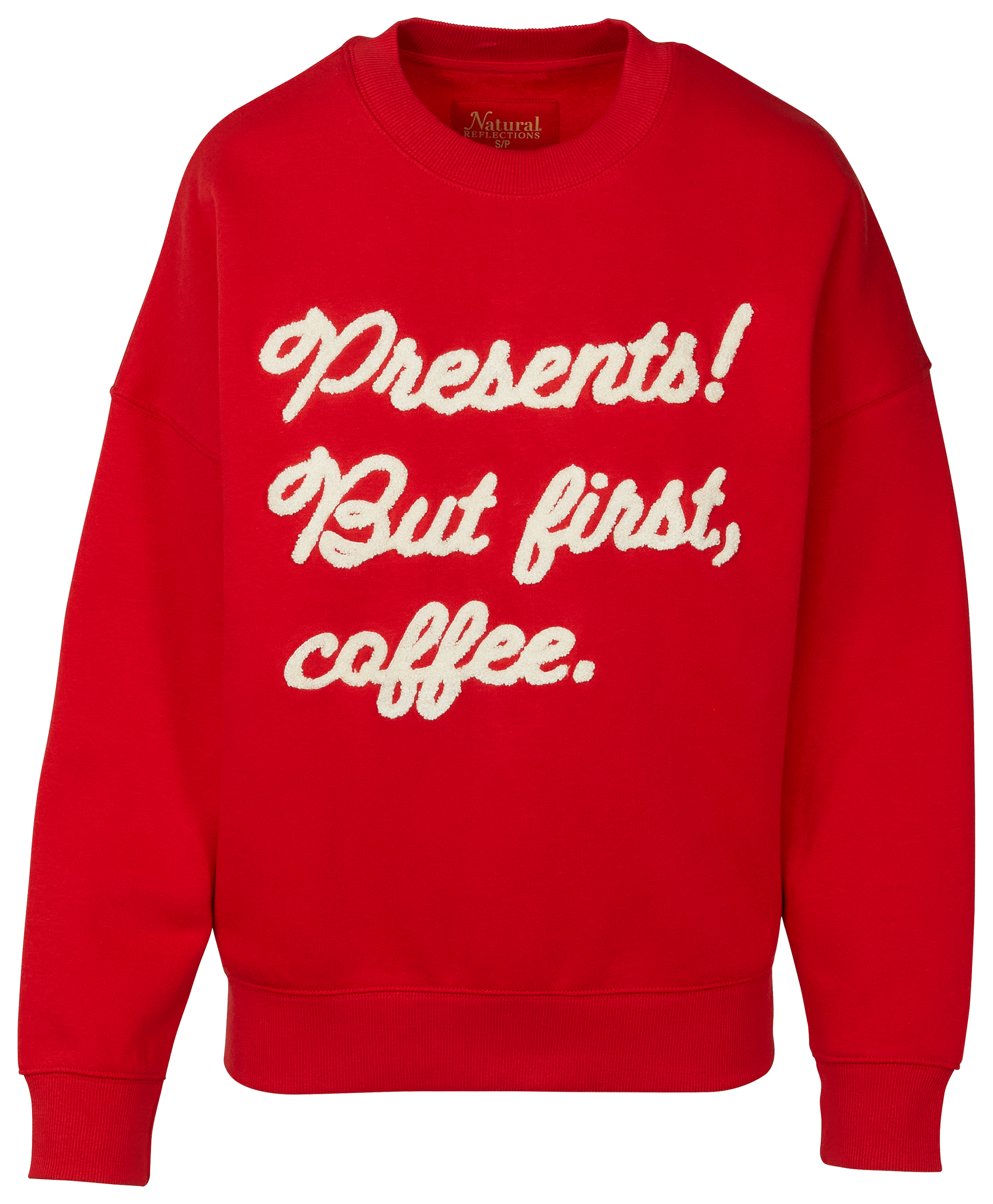 Image of Natural Reflections Presents and Coffee Sweatshirt - Salsa - M
