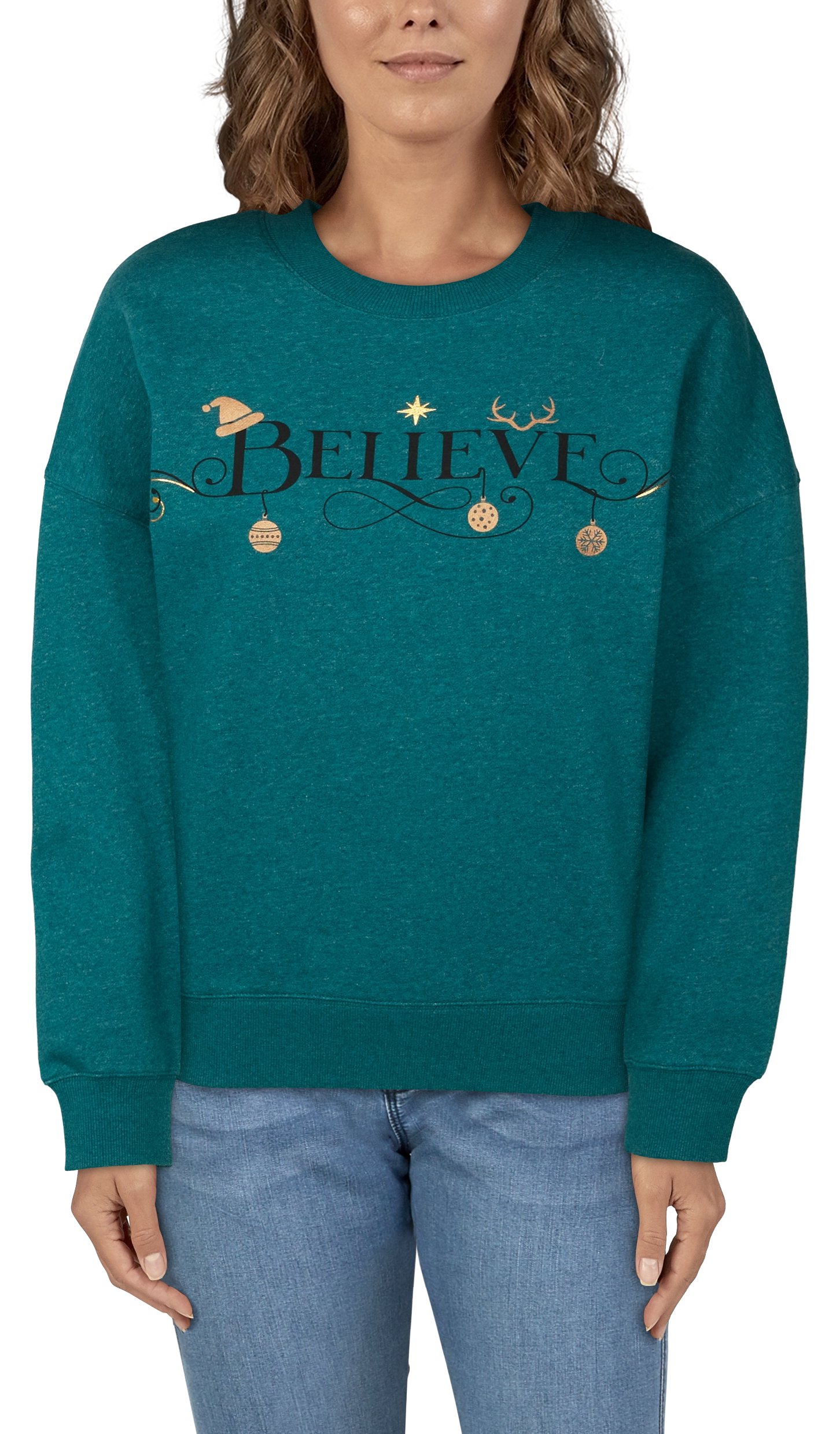 NATURAL REFLECTIONS Believe Sweatshirt for Ladies