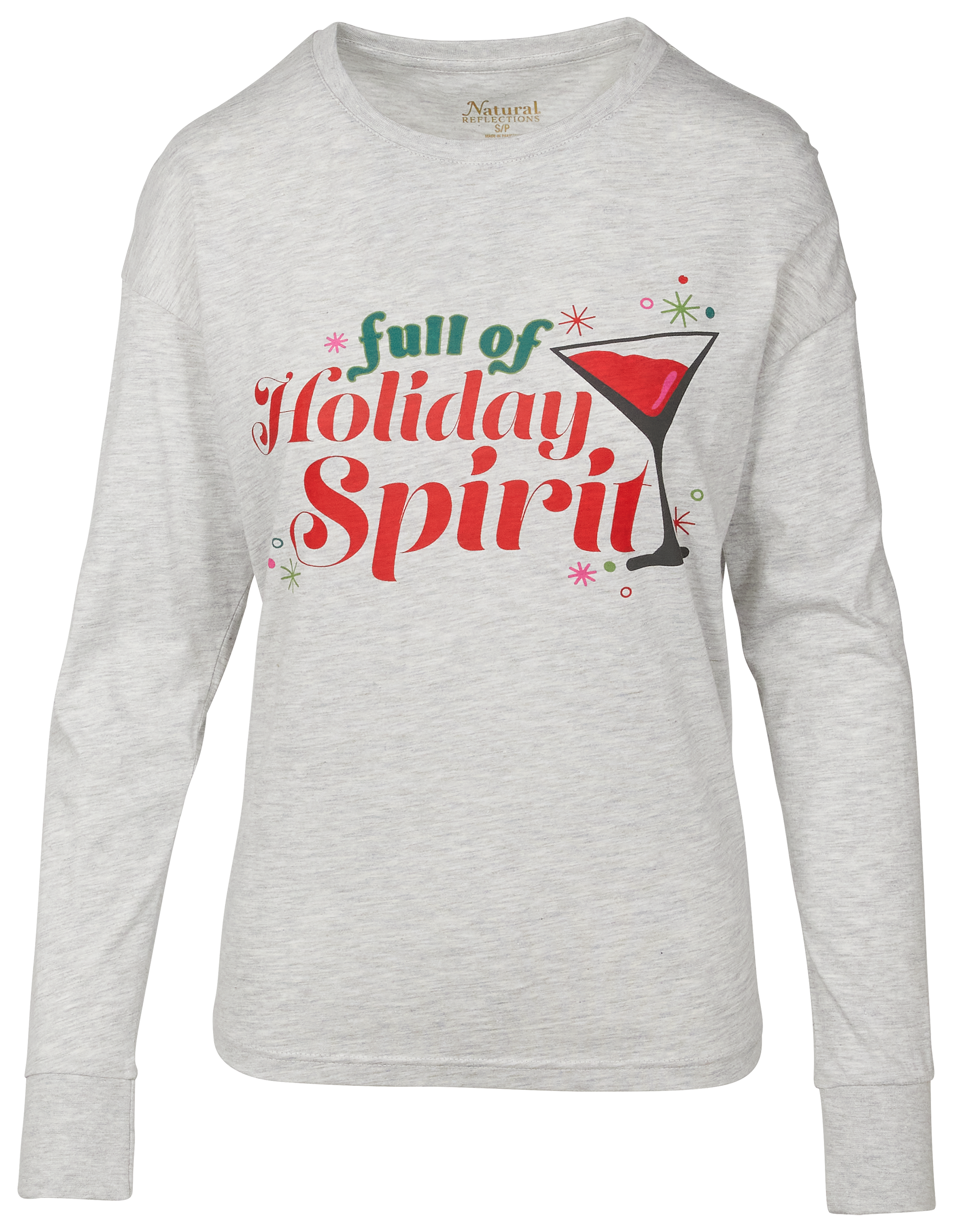Image of Natural Reflections Holiday Spirit Long-Sleeve T-Shirt - Heather Gray