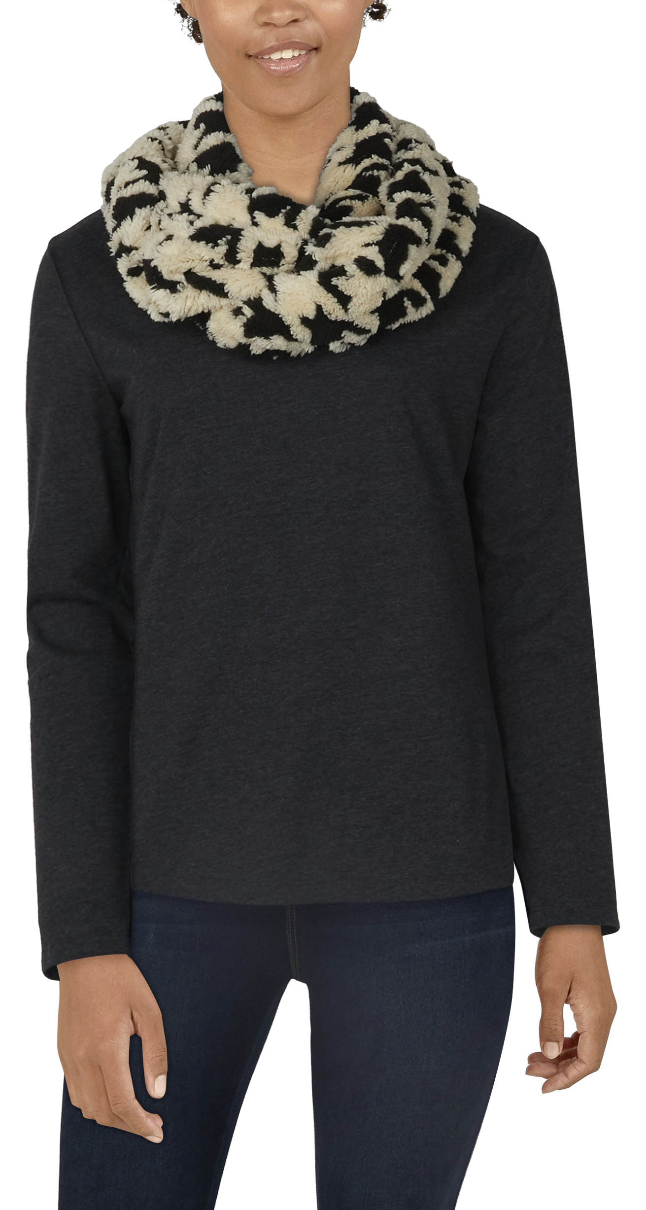 NATURAL REFLECTIONS Houndstooth Eternity Scarf