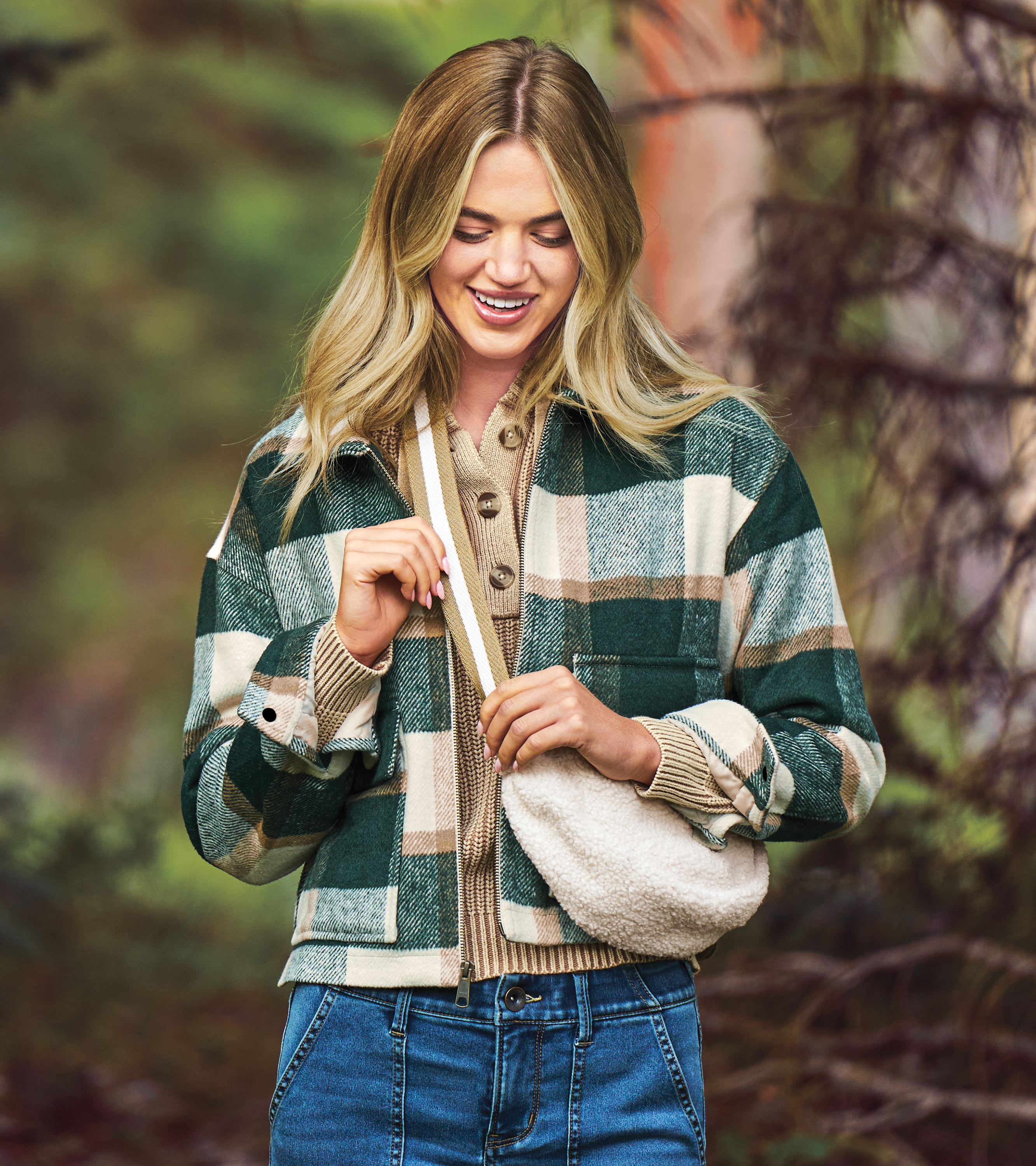 Image of Natural Reflections Plaid Jacket for Ladies