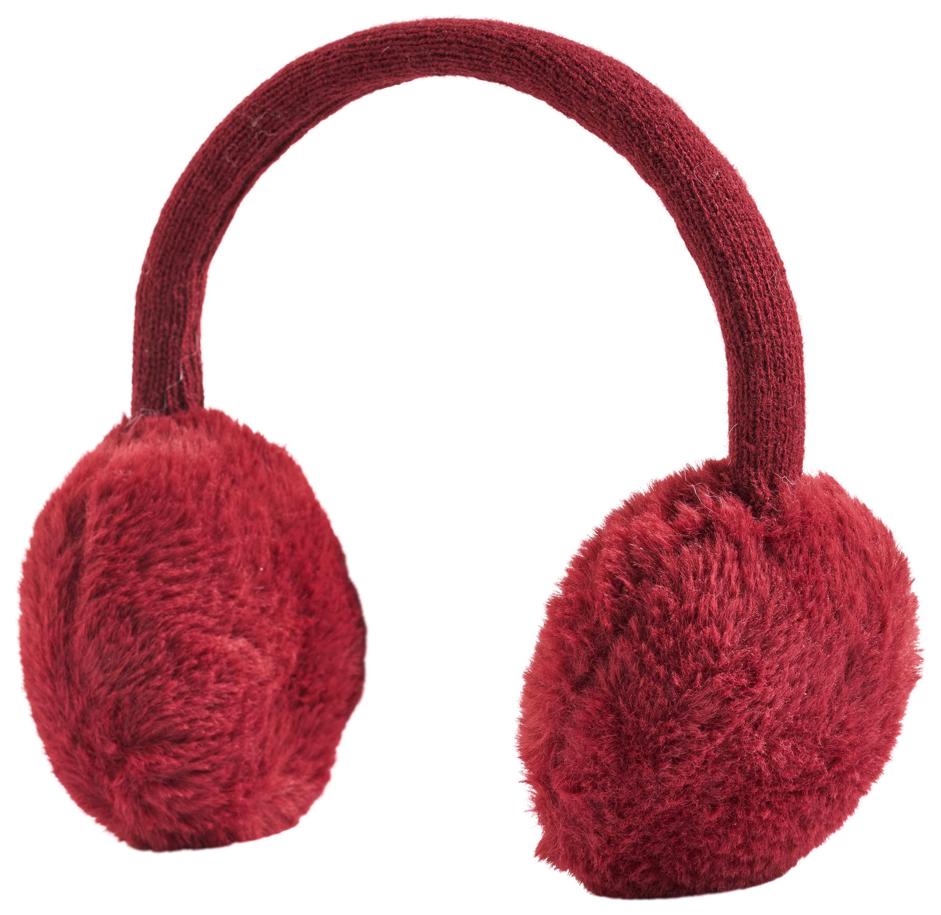 Image of Natural Reflections Faux-Fur Earmuffs for Ladies - Burgundy