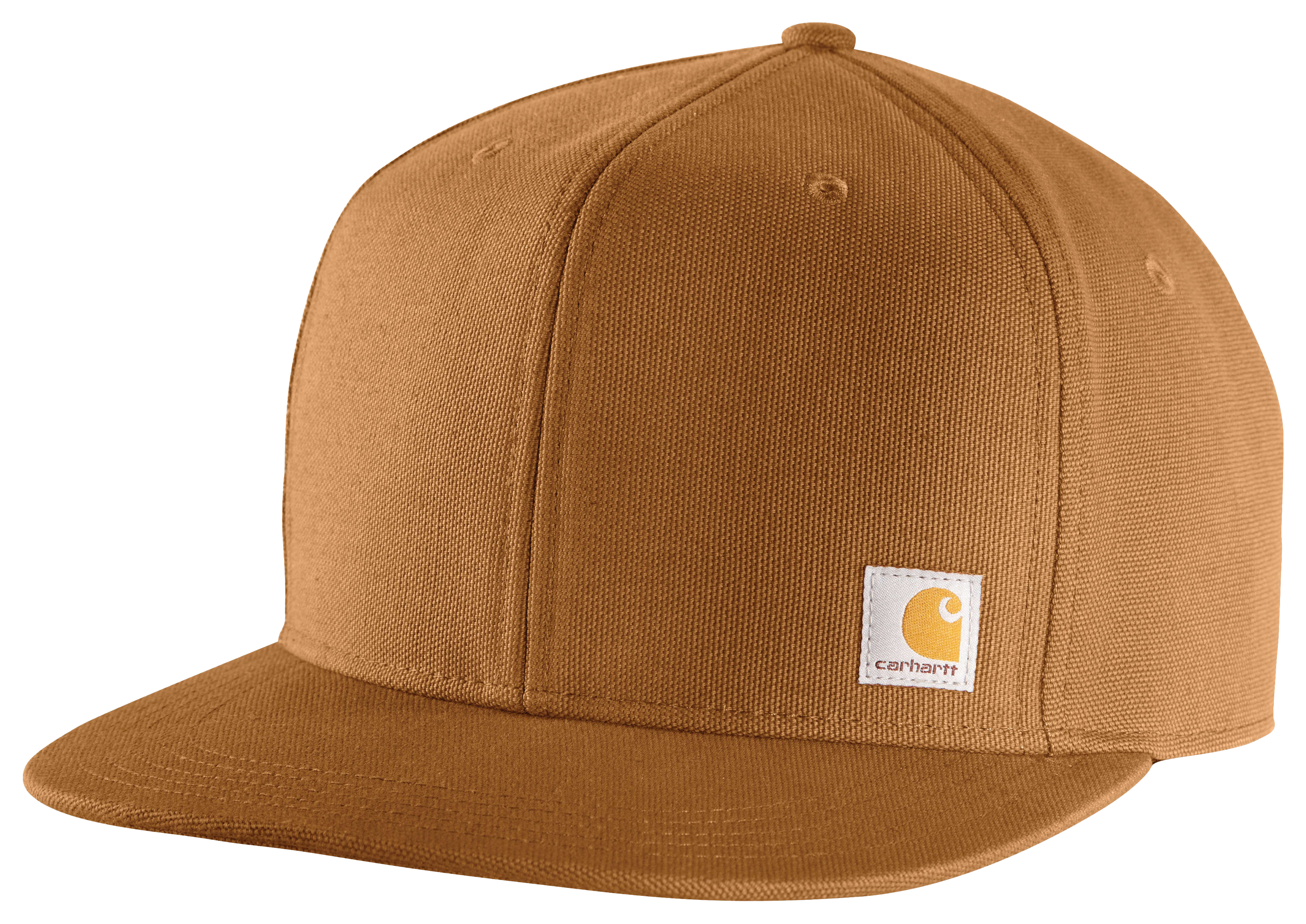 Image of Carhartt Firm Duck Flat-Brim Cap - Carhartt Brown