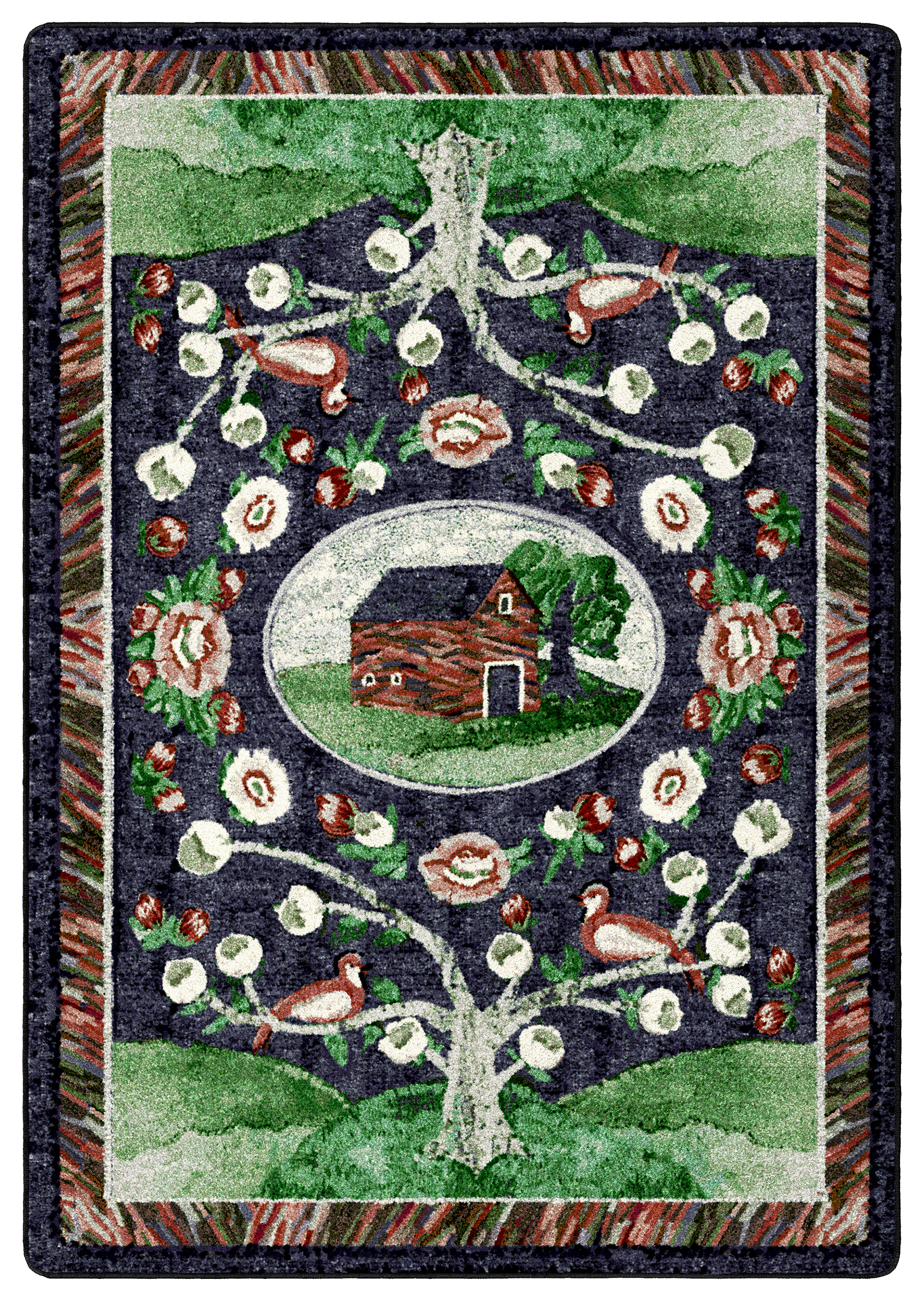 Image of American Dakota Home Sewn Midnight Rug - Multi - 4' x 5'