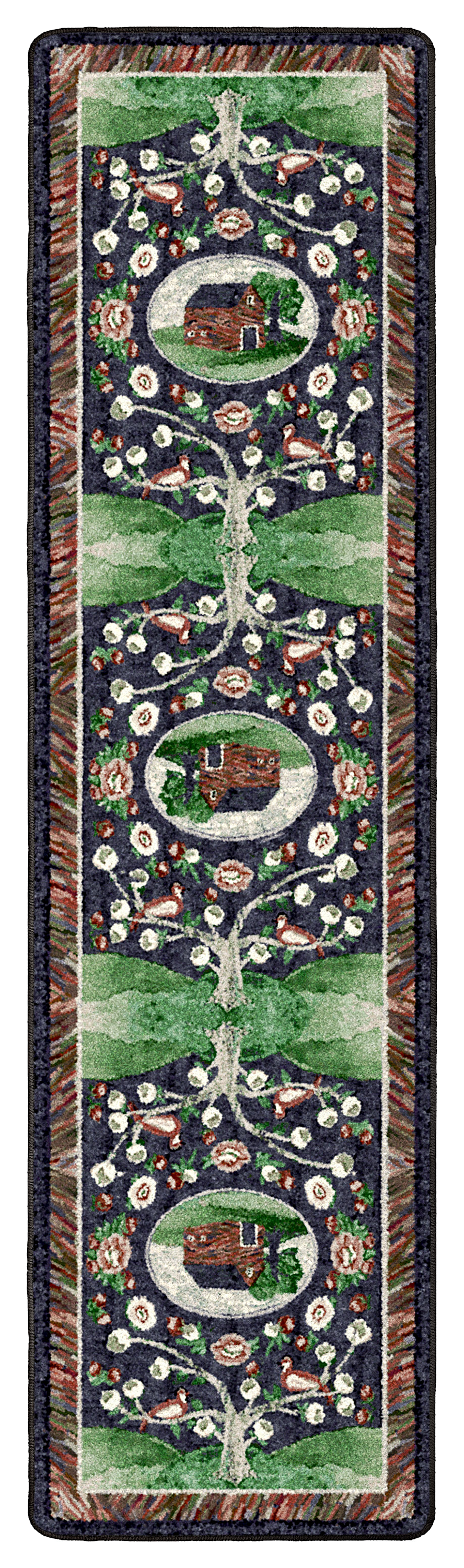 Image of American Dakota Home Sewn Midnight Rug - Multi - 2' x 8'