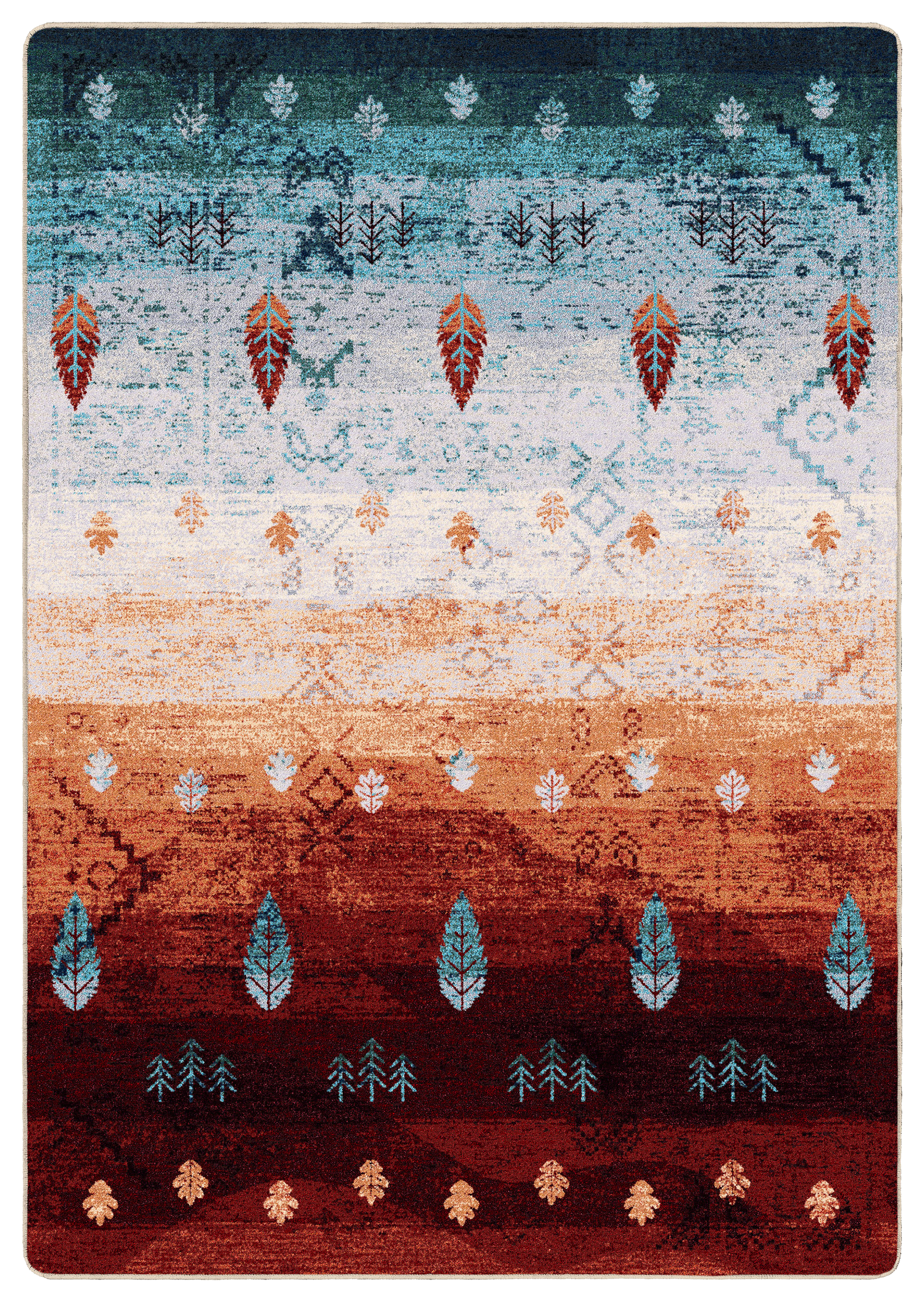 Image of American Dakota Brushfire Autumn Rug - 5' x 8'