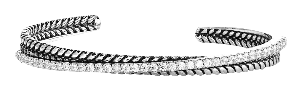 Image of Montana Silversmiths Crystal Crossover Bracelet