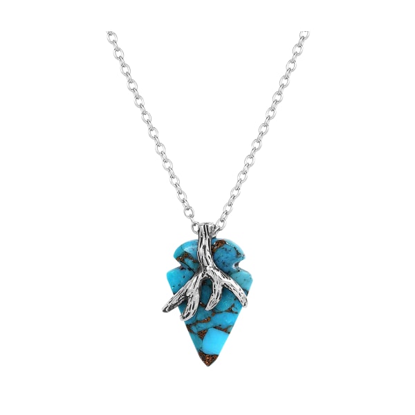 Montana Silversmiths Antlers Point Turquoise Arrowhead Necklace