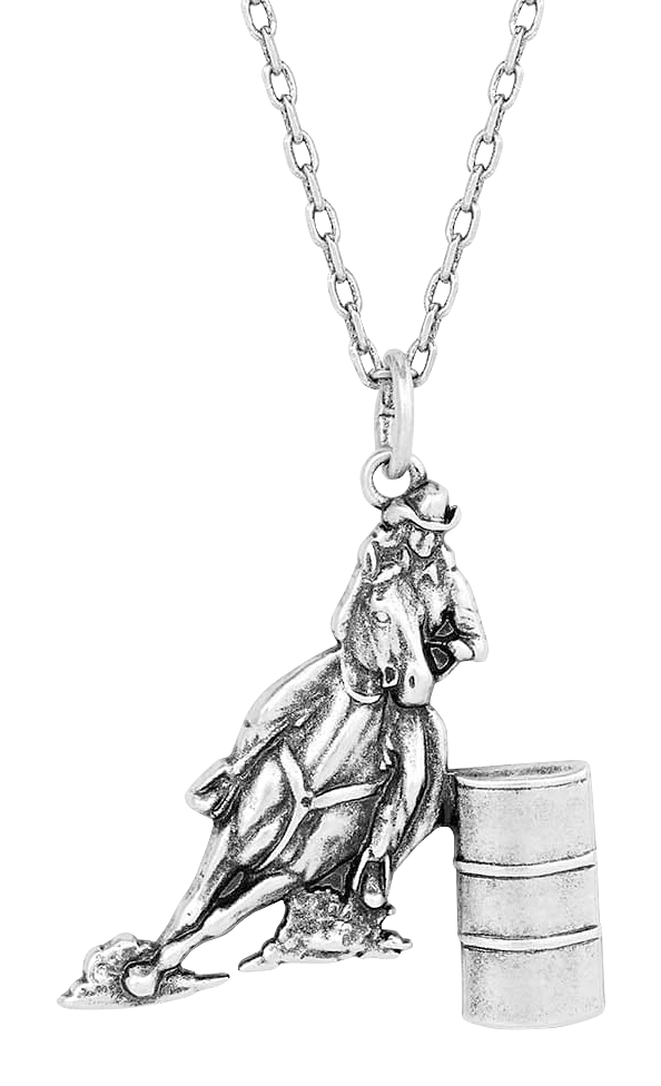 Image of Montana Silversmiths Barrel Racer Pendant Necklace