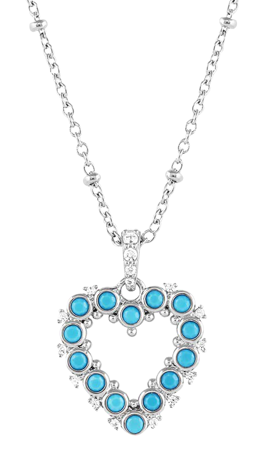 Image of Montana Silversmiths Deepest Love Blue Crystal Necklace