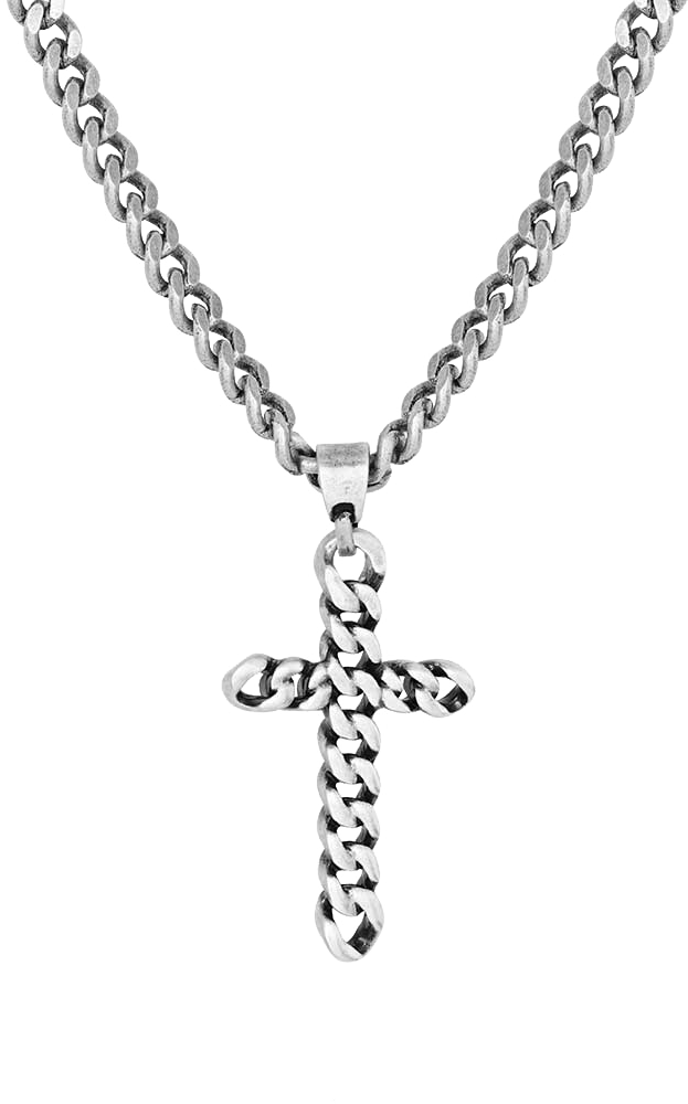 Image of Montana Silversmiths Braided Cross Necklace