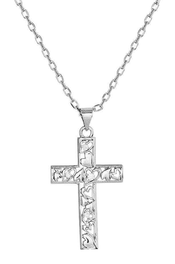 Image of Montana Silversmiths Heartfelt Faith Cross Necklace