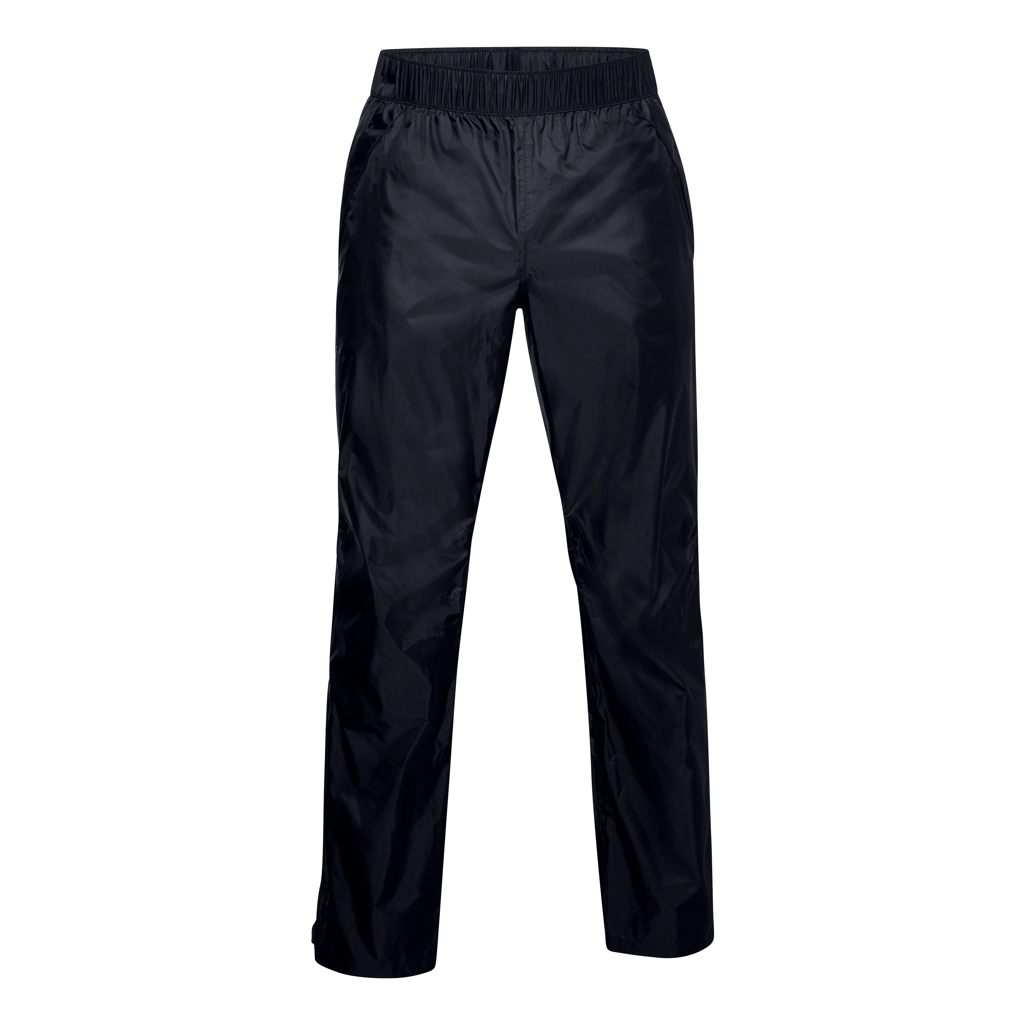 Image of Under Armour Stormproof Cloudstrike Rain Pants for Men - Black/Pitch Gray