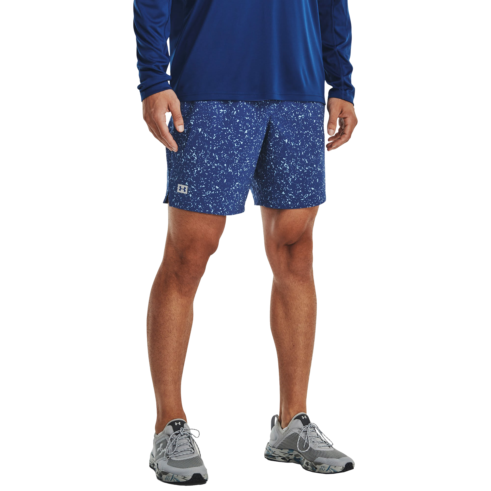 Image of Under Armour Shorebreak Board Shorts for Men - Blue Mirage/Mod Gray