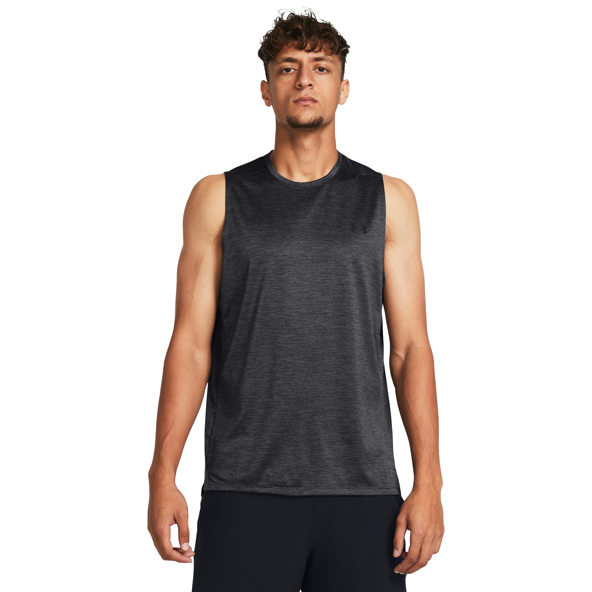 Image of Under Armour Tech Vent Tank for Men - Castlerock/Black - L