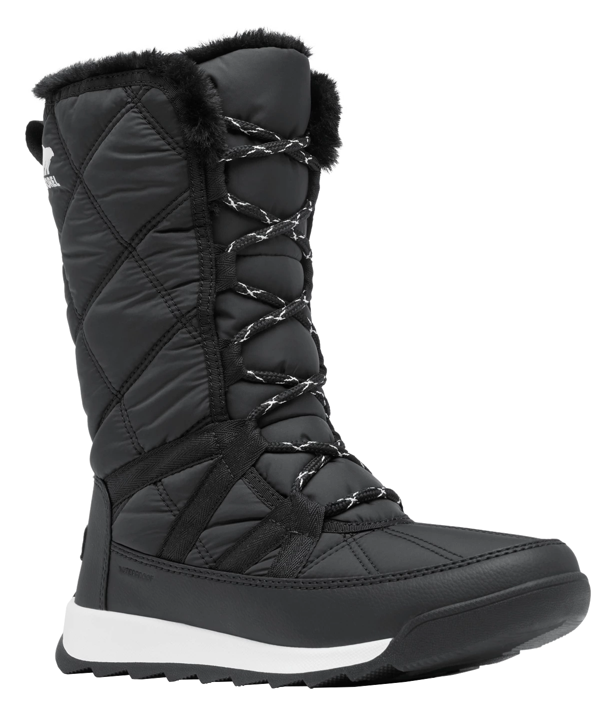 Image of Sorel Whitney II Plus Tall Insulated Waterproof Winter Boots for Ladies - Black/Sea Salt - 6M