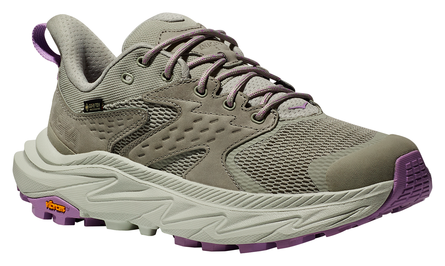 Image of Hoka Anacapa 2 Low GTX Waterproof Hiking Shoes for Ladies - Barley/Celadon Tint - 8M