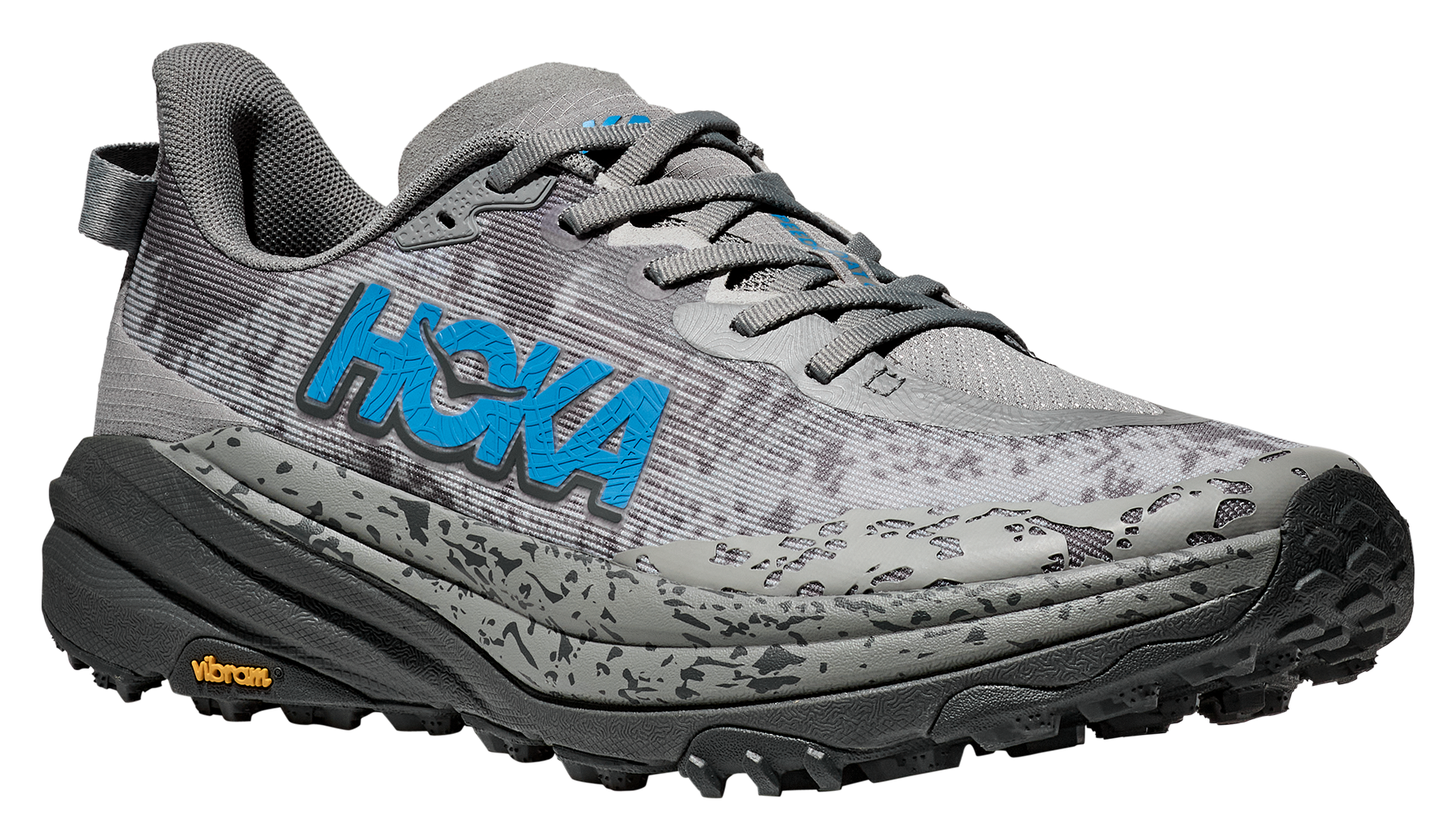 Image of HOKA Speedgoat 6 Trail Running Shoes for Men - Galactic Grey/HOKA Blue - 9M