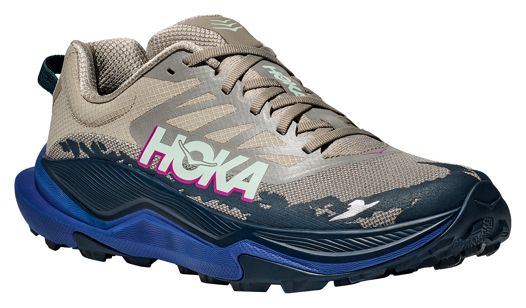 Image of Hoka Torrent 4 Trail Running Shoes for Men - Farro/Ultramarine - 10.5M