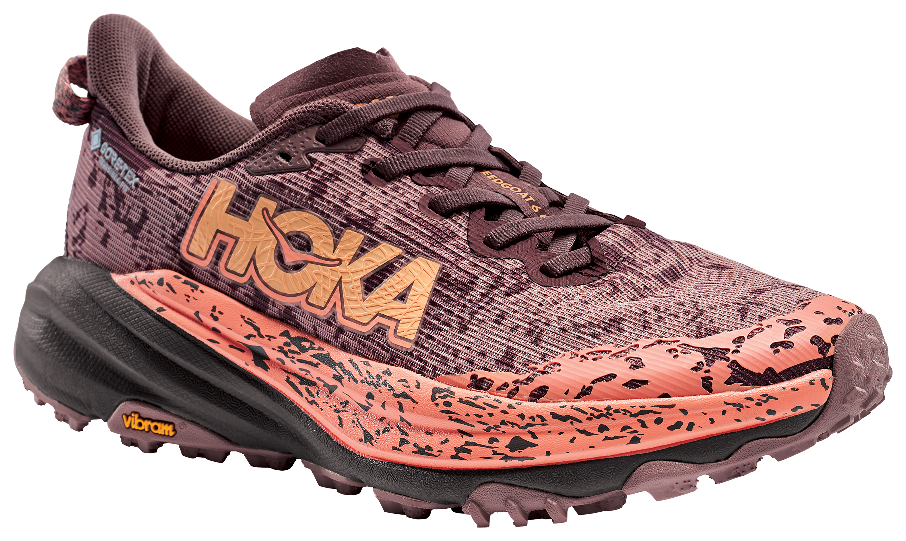 Image of HOKA Speedgoat 6 GTX Trail Running Shoes for Ladies - Smoky Quartz/Quartzite