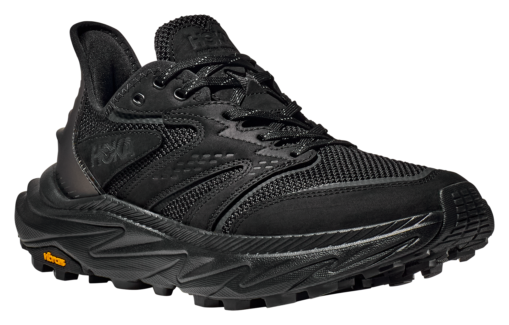 Image of Hoka Anacapa 2 Freedom Hiking Shoes for Men - Black/Black - 8