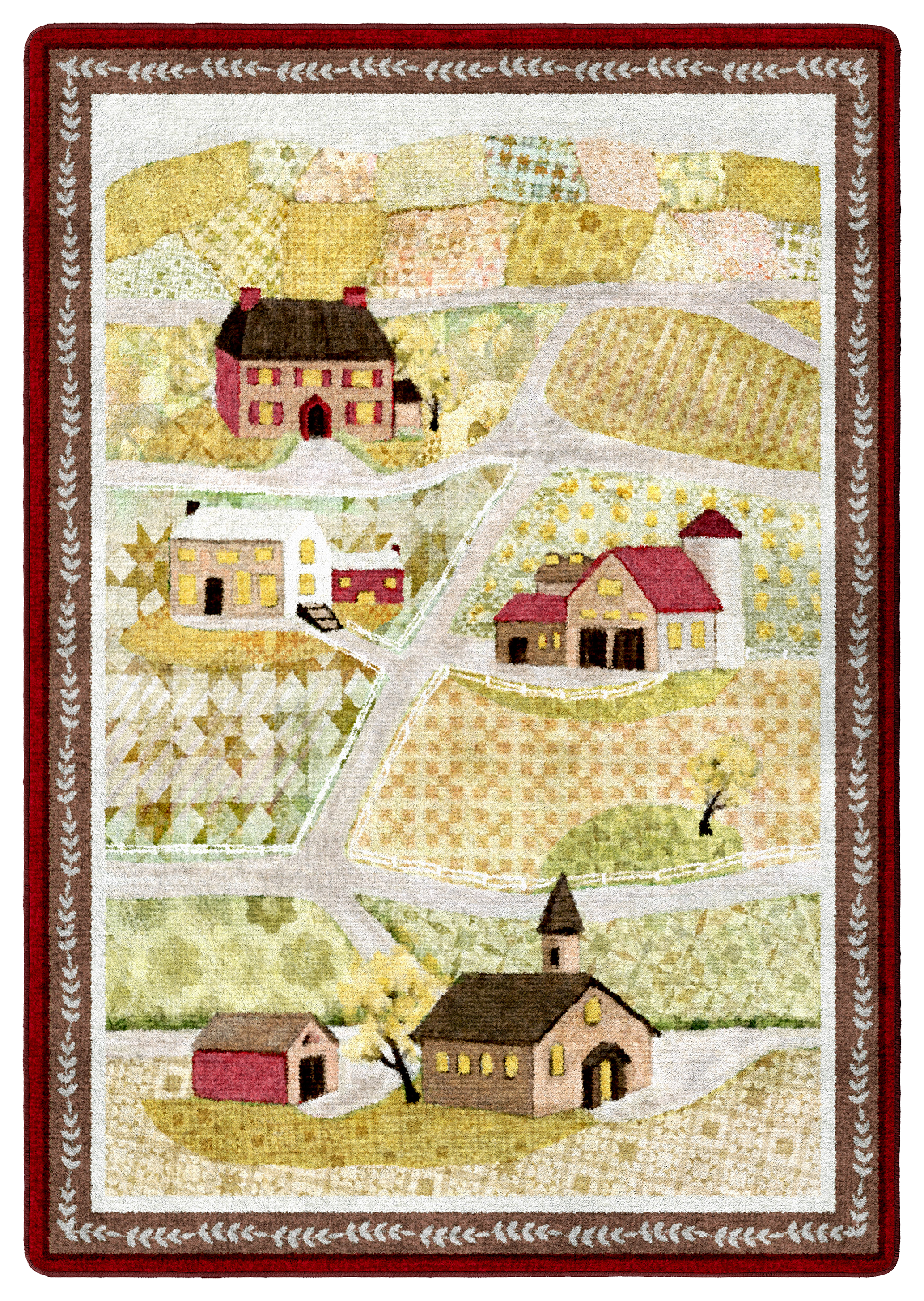 Image of American Dakota Summer Fields Quilt-Inspired Rug - 8' x 11'