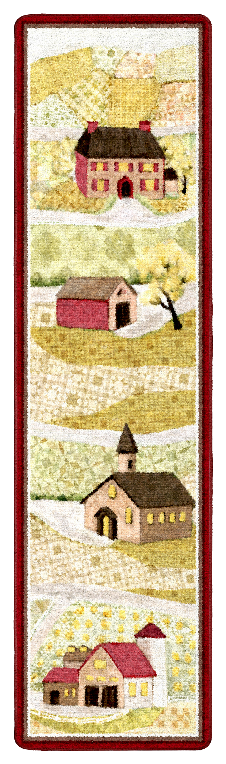 Image of American Dakota Summer Fields Quilt-Inspired Rug - 2' x 8'