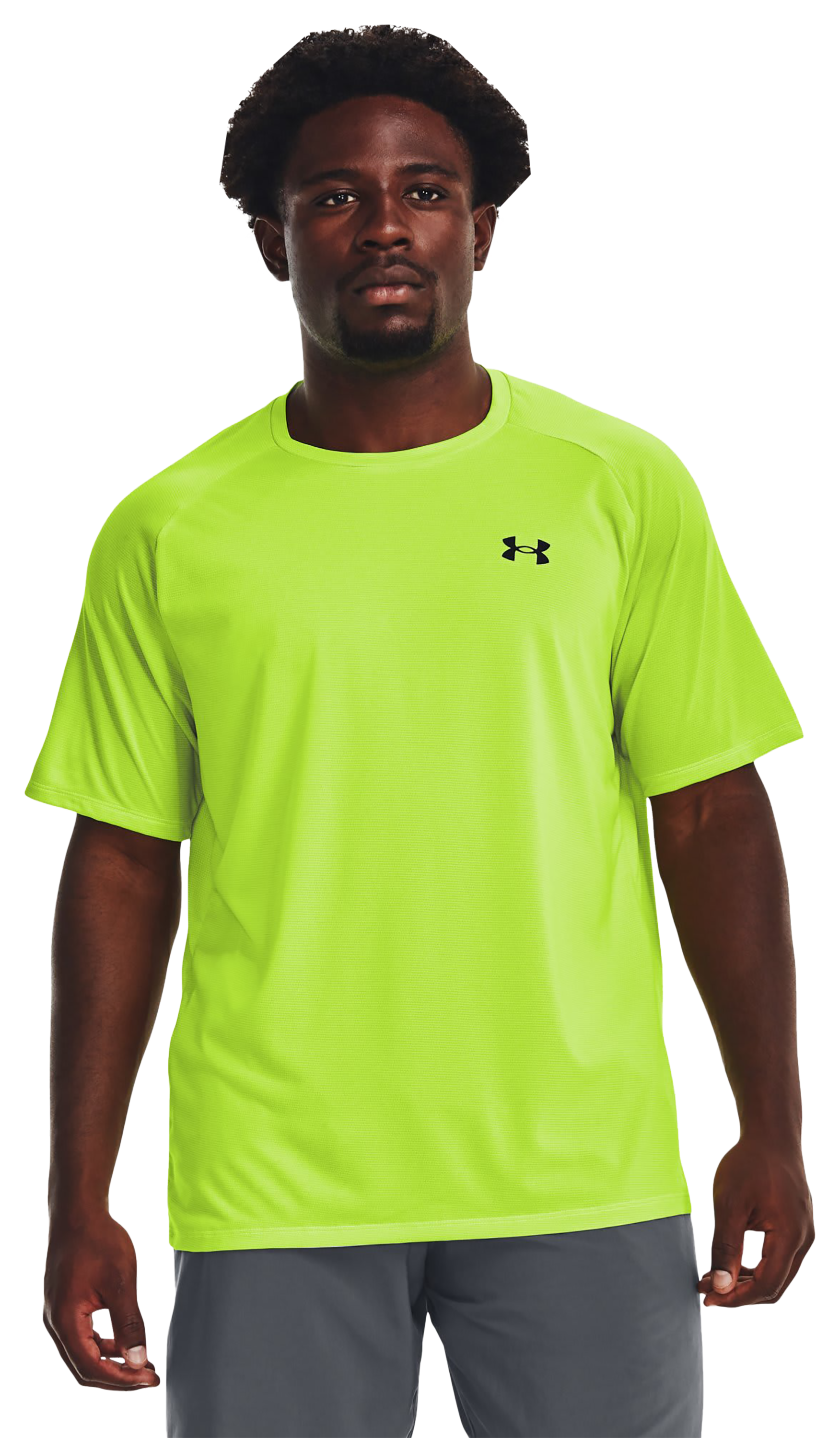 Image of Under Armour UA Tech 2.0 Short-Sleeve T-Shirt - Textured Lime Surge/Black