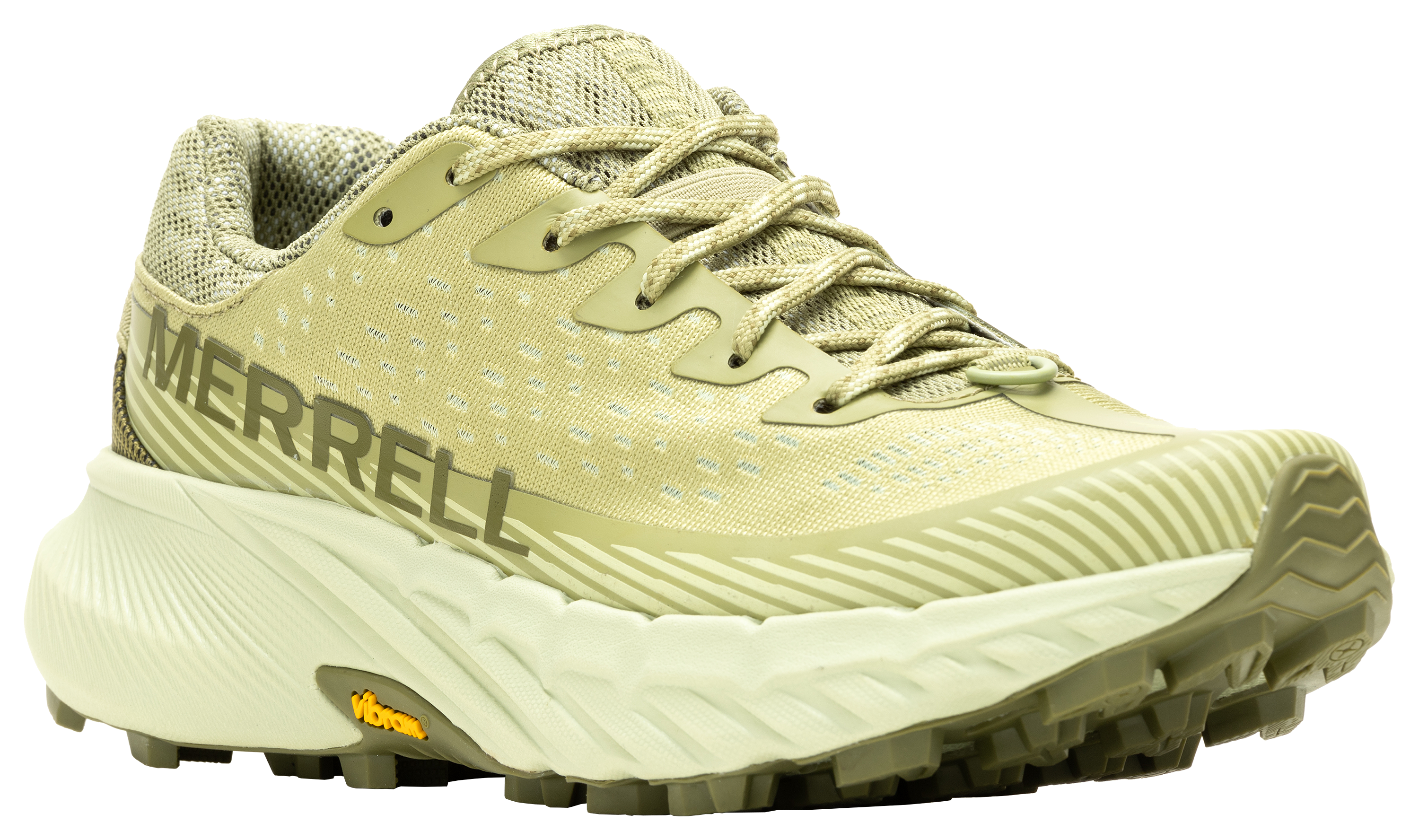 Image of Merrell Agility Peak 5 Trail Running Shoes for Ladies - Mosstone - 7.5M