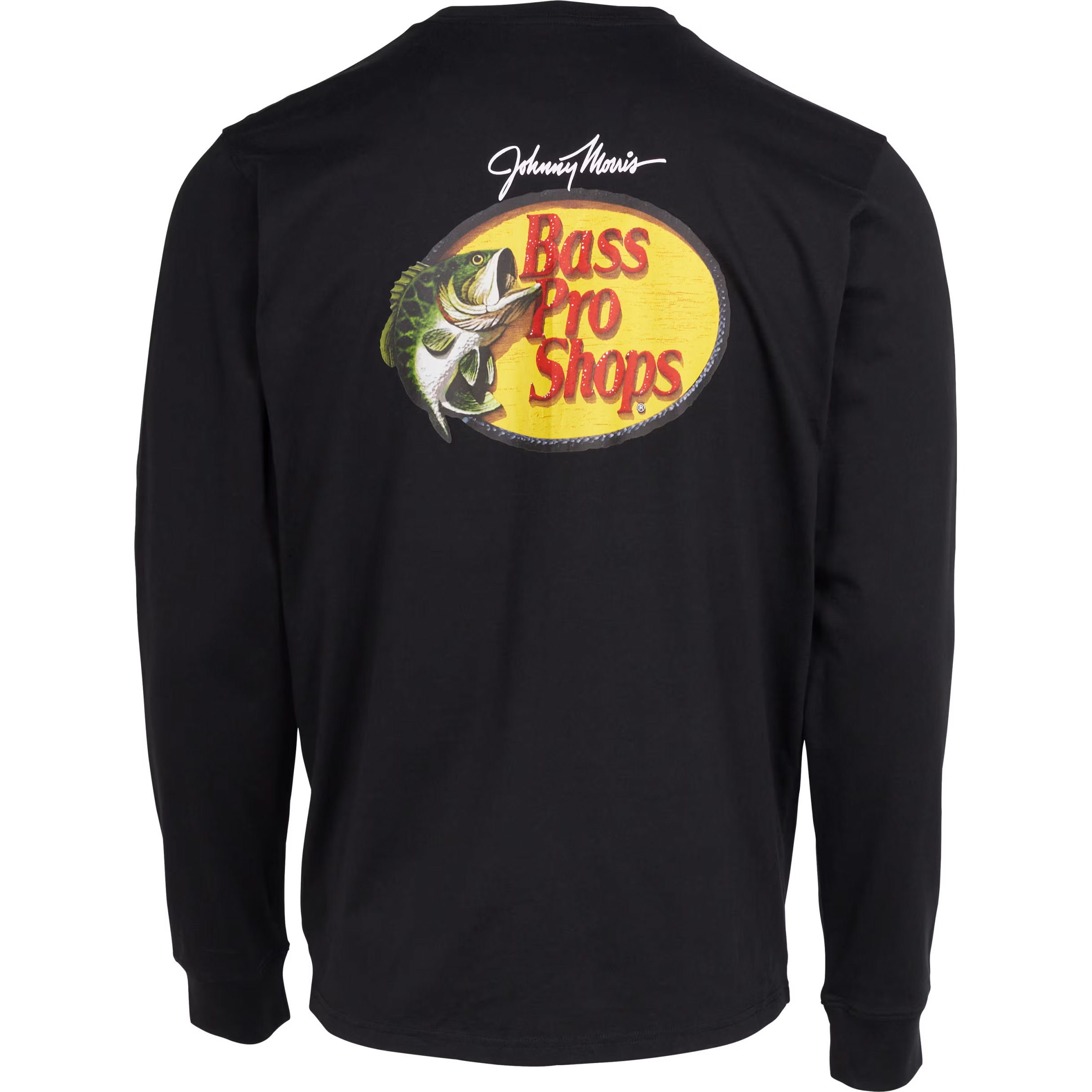 Image of Bass Pro Shops Woodcut Logo Long-Sleeve T-Shirt for Men - Black - 2XL