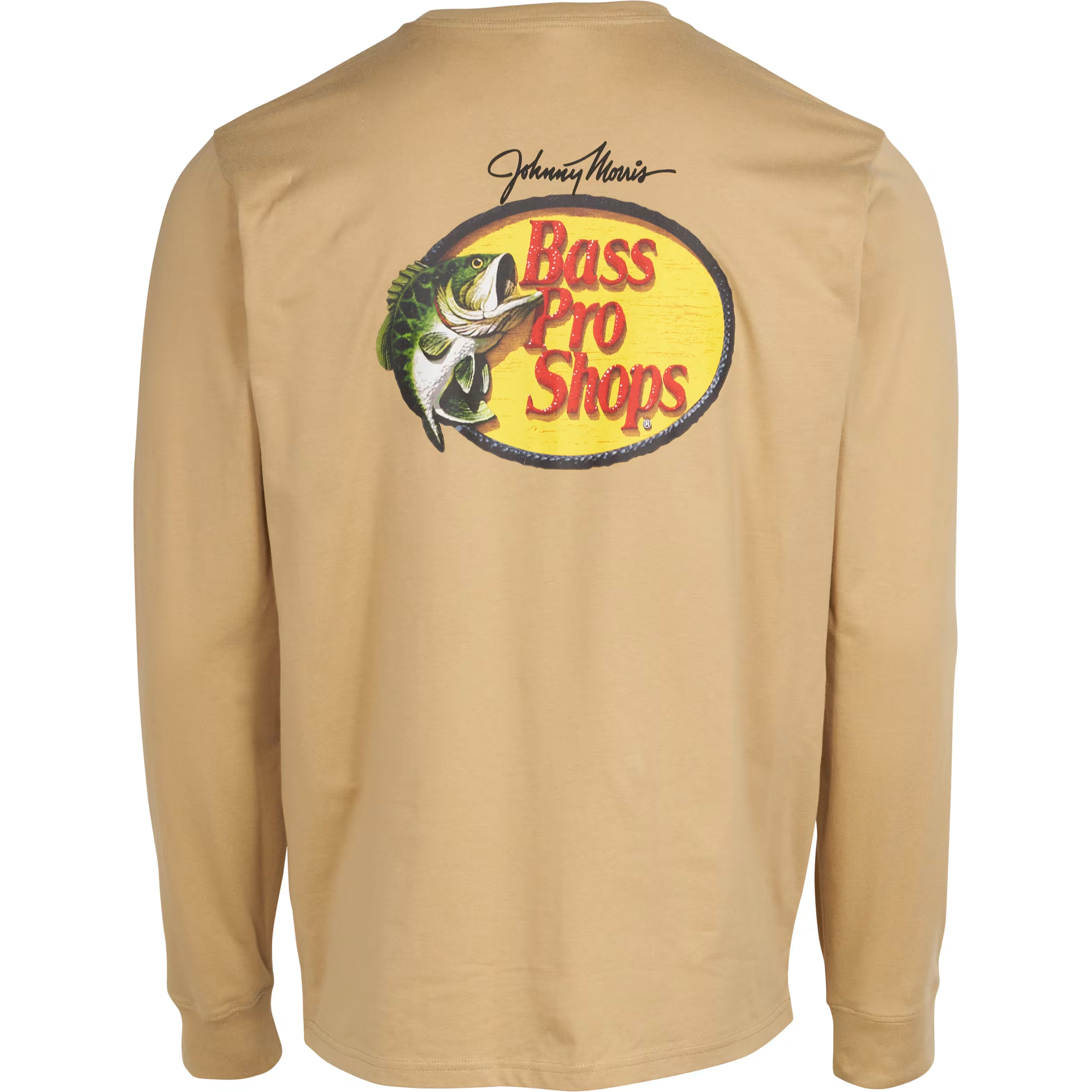Image of Bass Pro Shops Woodcut Logo Long-Sleeve T-Shirt for Men - Tan