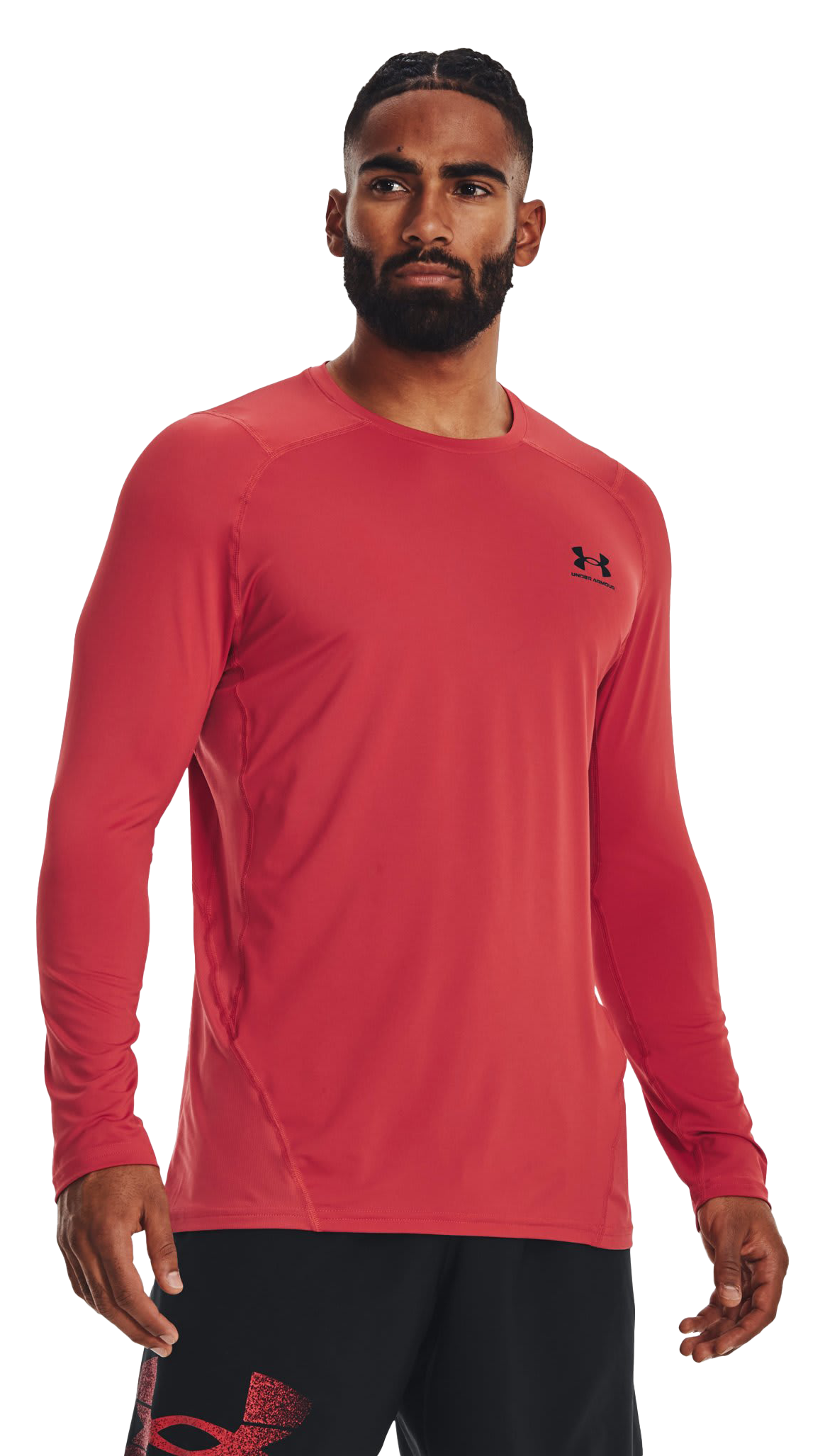 Under Armour HeatGear Fitted Long-Sleeve Shirt for Men - Chakra/Black