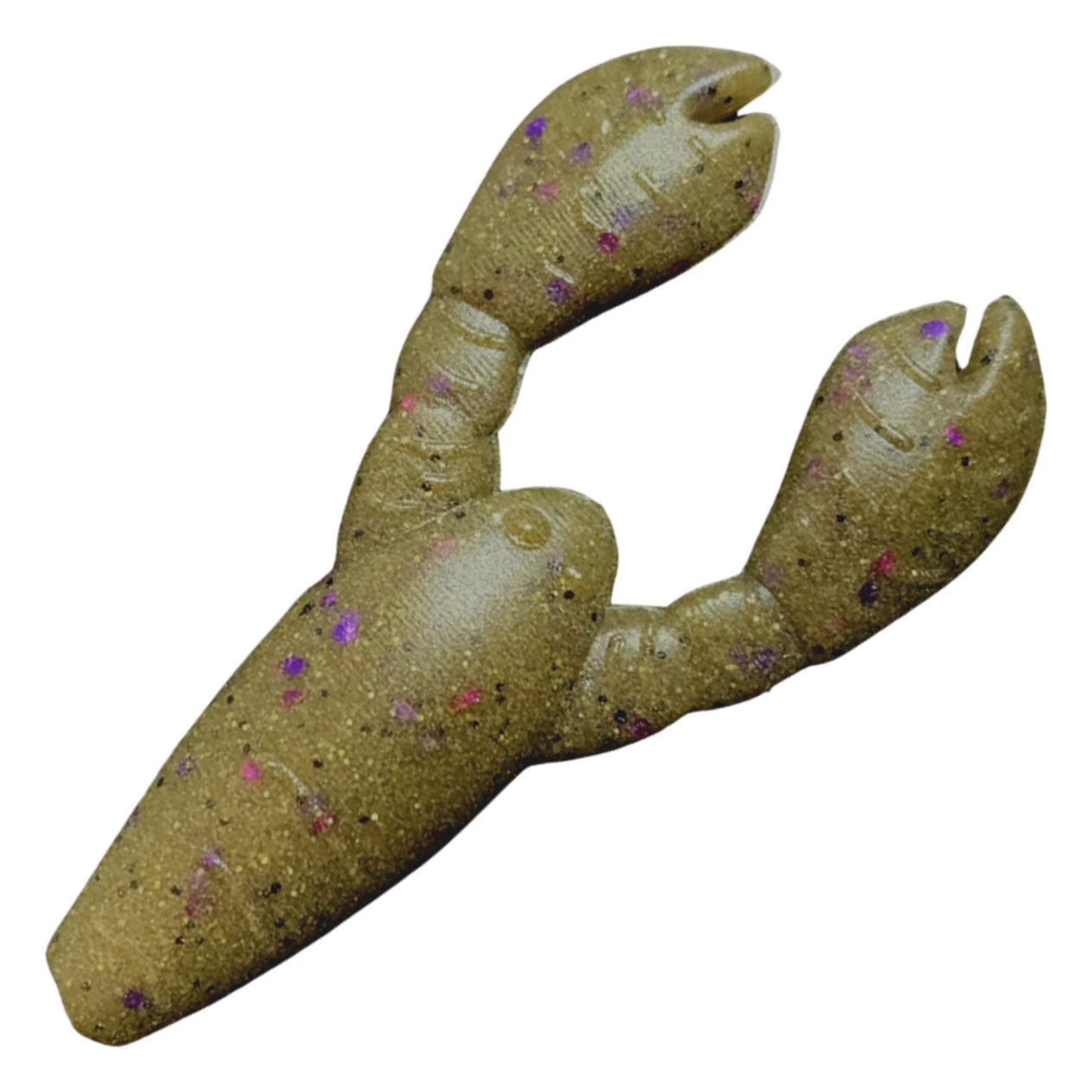 Great Lakes Finesse Snack Craw - Green Pumpkin/Purple Flake - 2.1''