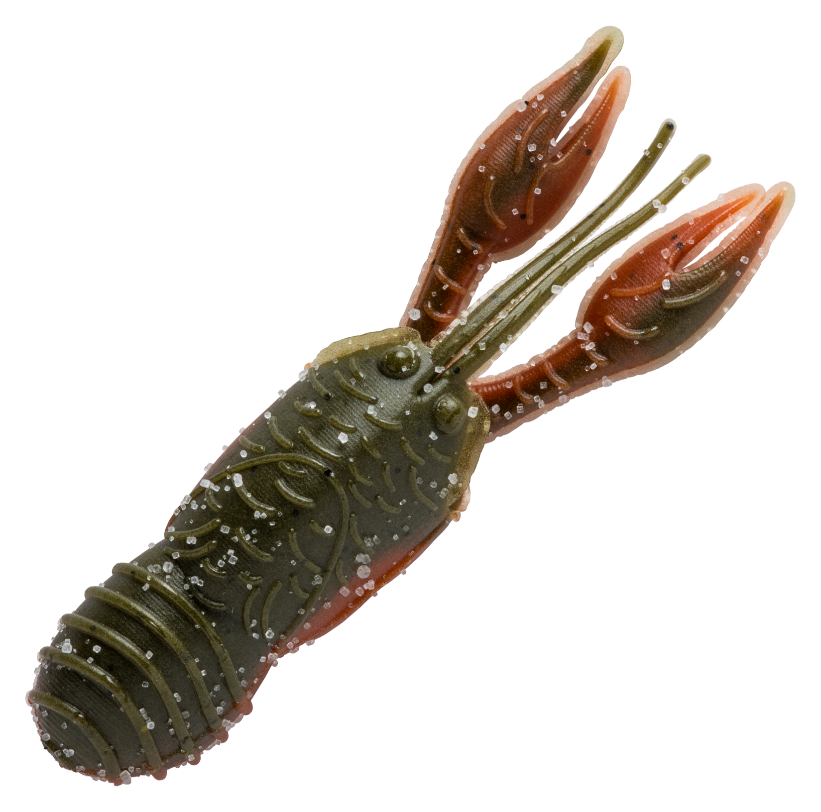 Image of "Great Lakes Finesse Juvy Craw - Green Pumpkin/Orange Belly - 2-1/2"""