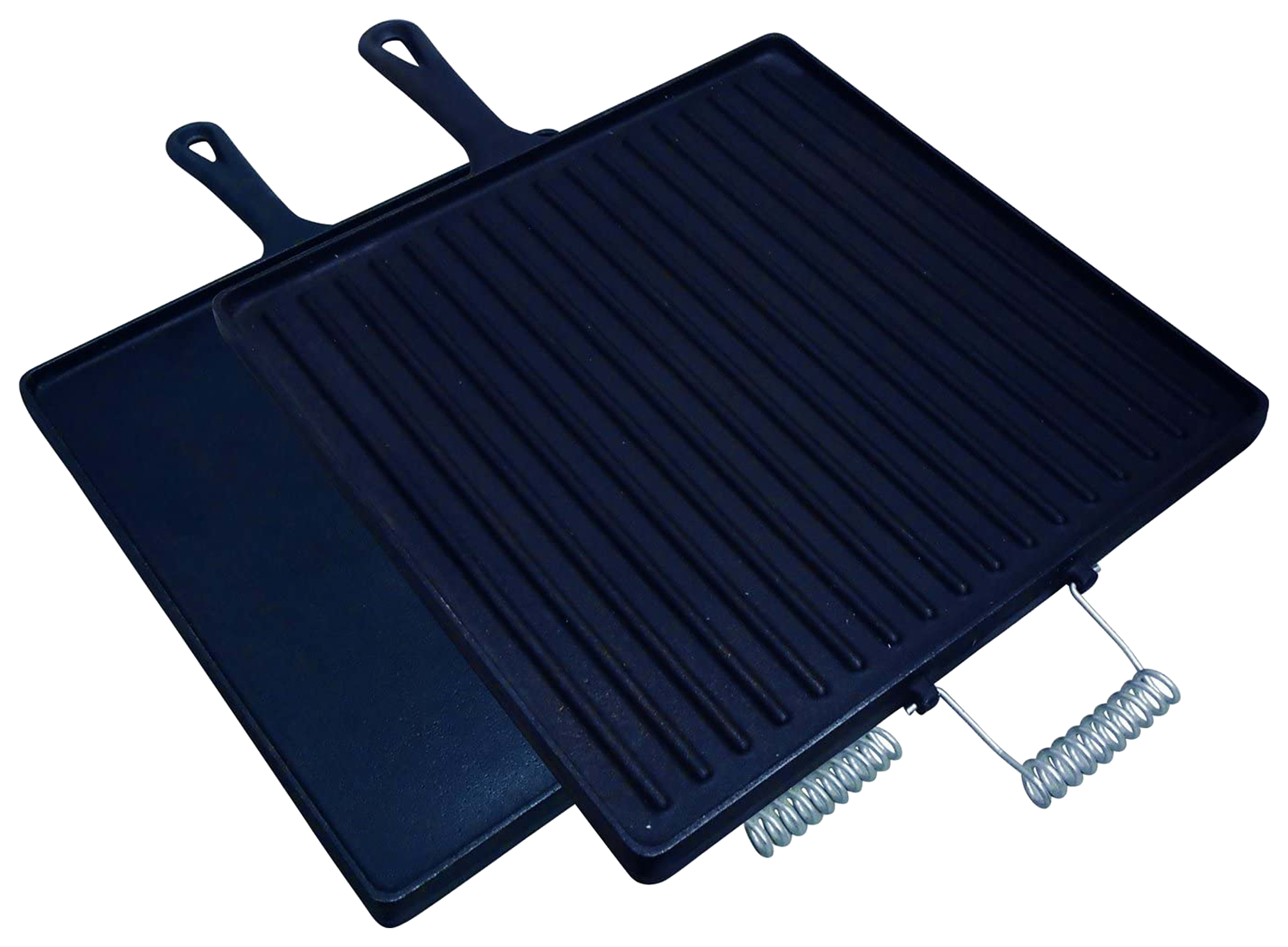 Image of "King Kooker 14"" Cast-Iron Square Two-Sided Griddle"